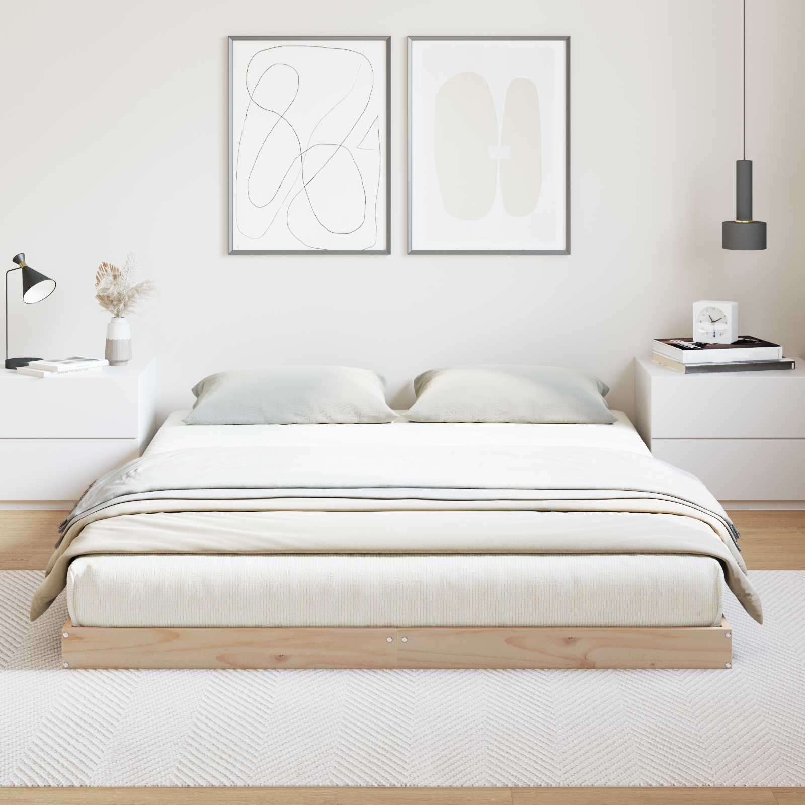 Lovos rėmas 180x220 cm Iš kietos medienos pušies - Image 4