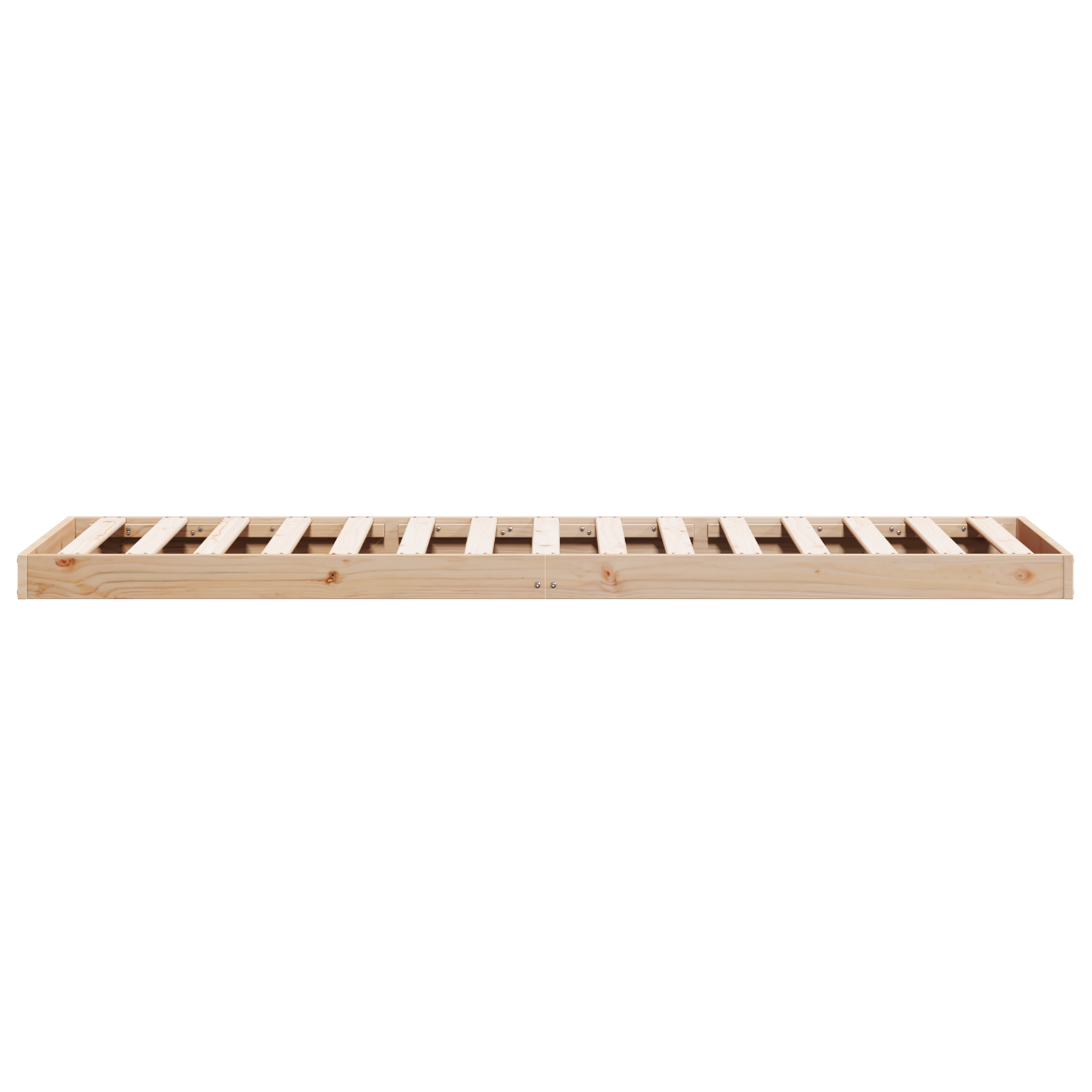 Floor Bed Frame White 90x220 cm Solid Wood Pine - Image 6