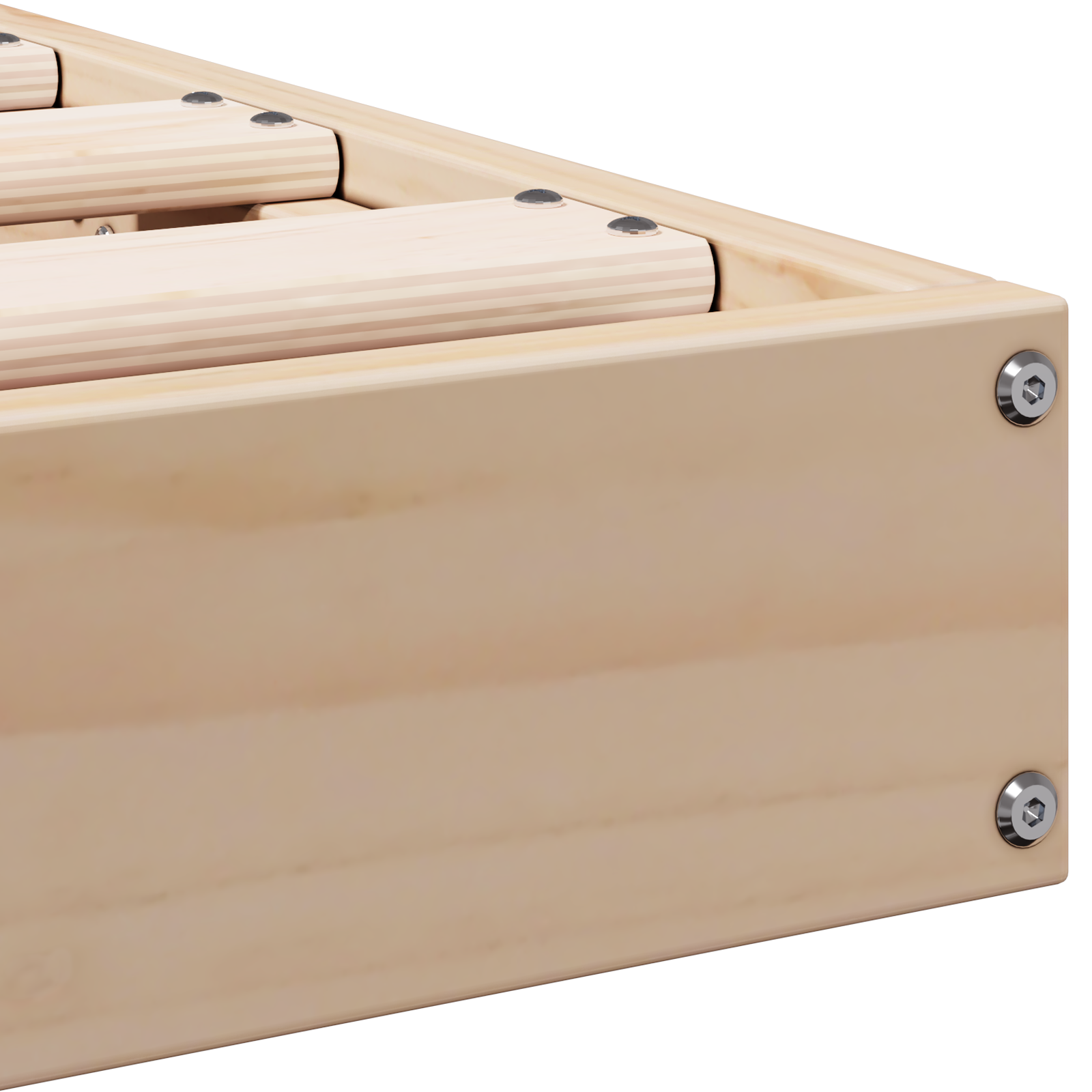 Floor Bed Frame 200x220 cm Solid Wood Pine - Image 7