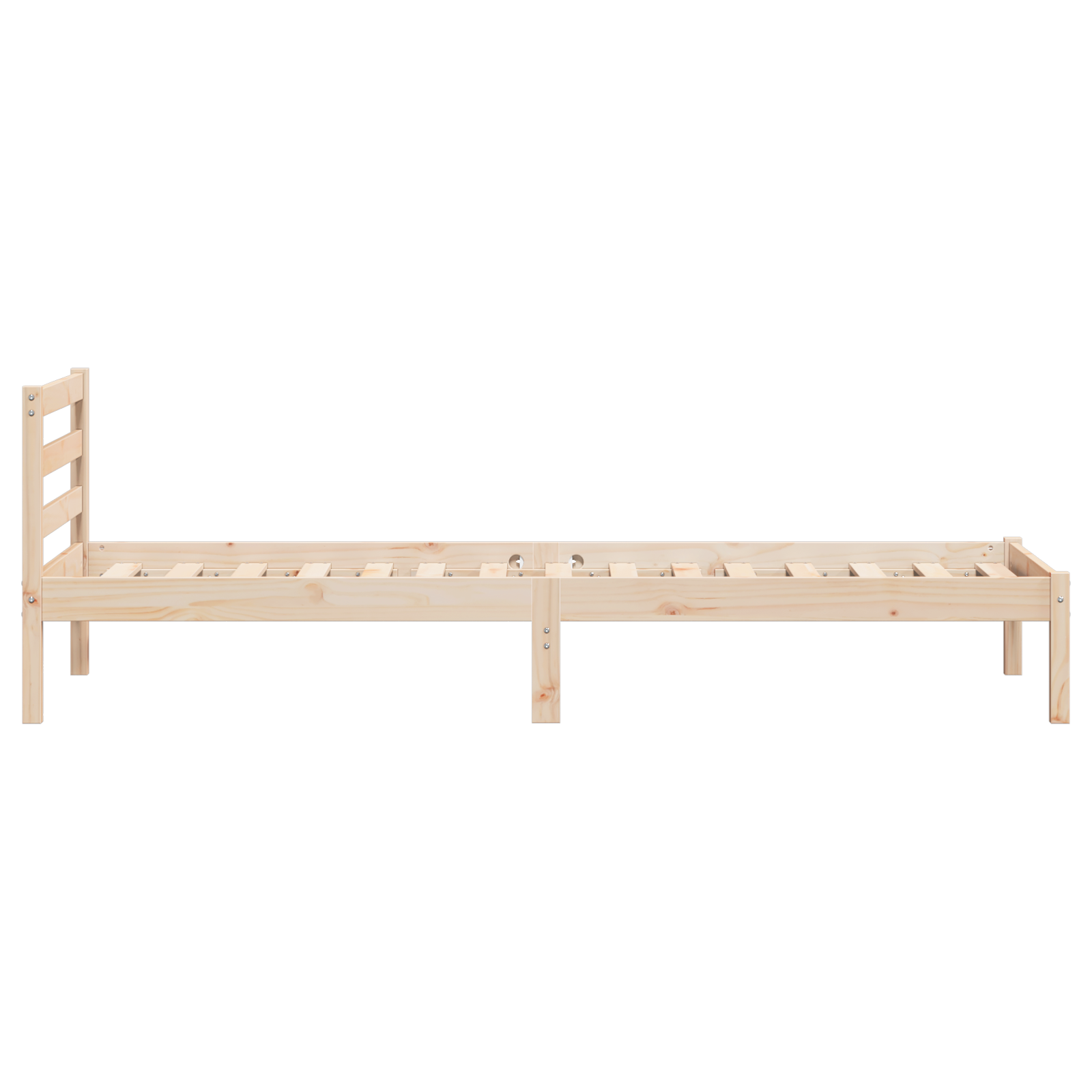 Bed Frame with Headboard 100x210 cm Solid Wood Pine - Image 6