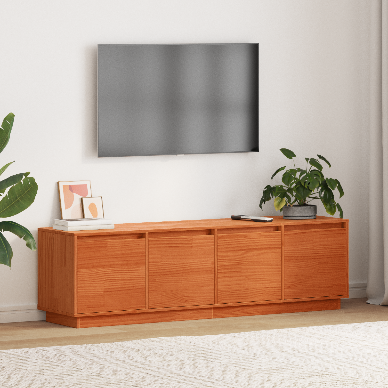 TV omarica Rjava 156 x 37 x 45 cm Konstruiran les