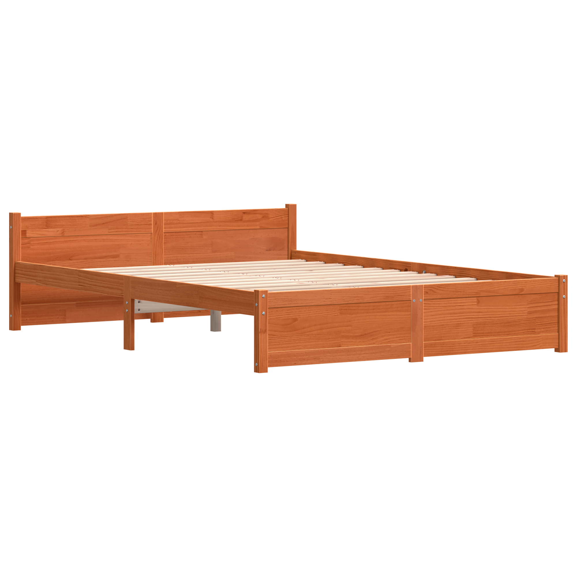 Bedframe Wasbruin 205,5 x 165,5 x 51 cm Massief grenenhout