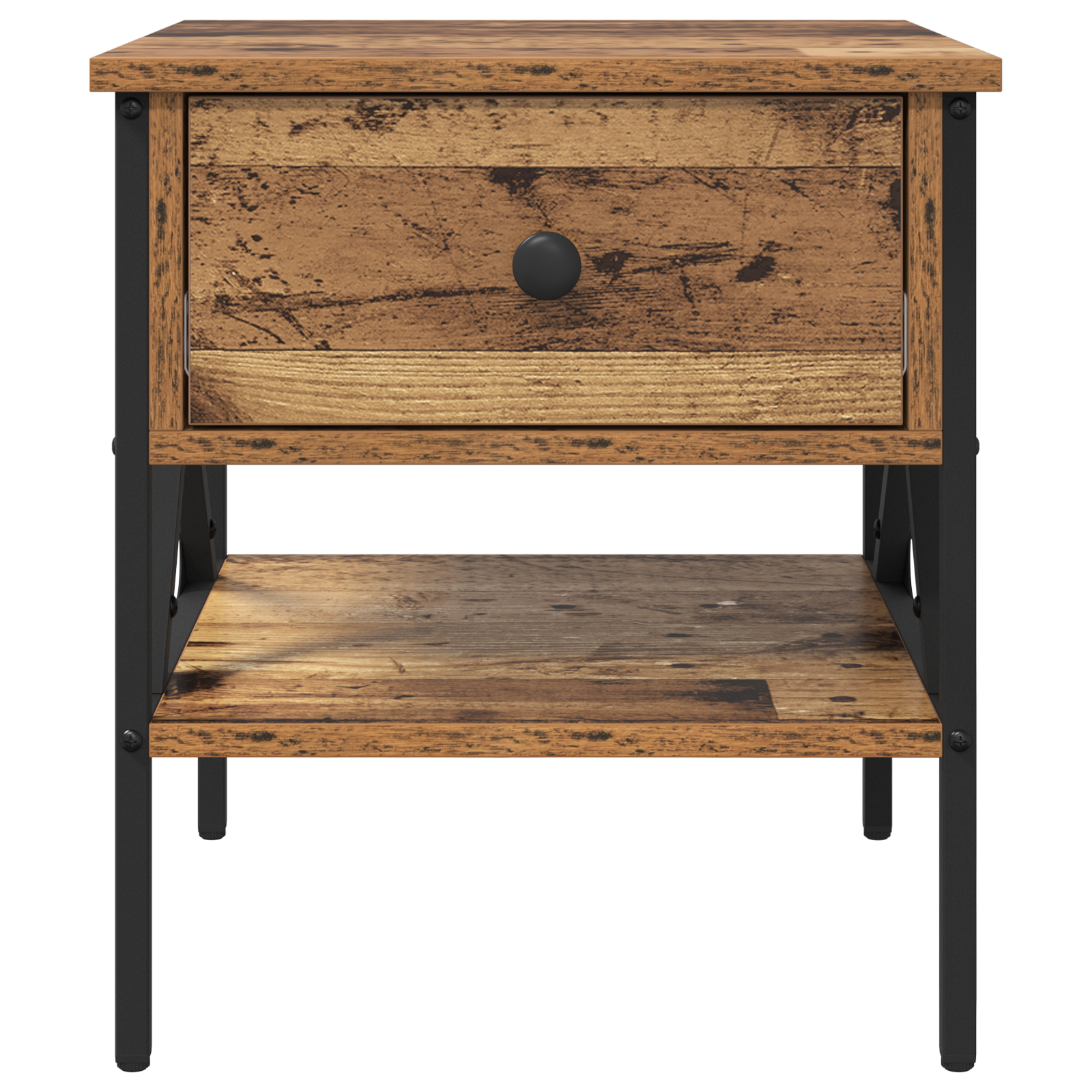 Bedside Table Old Wood 40x42x45 cm Engineered Wood - Image 6