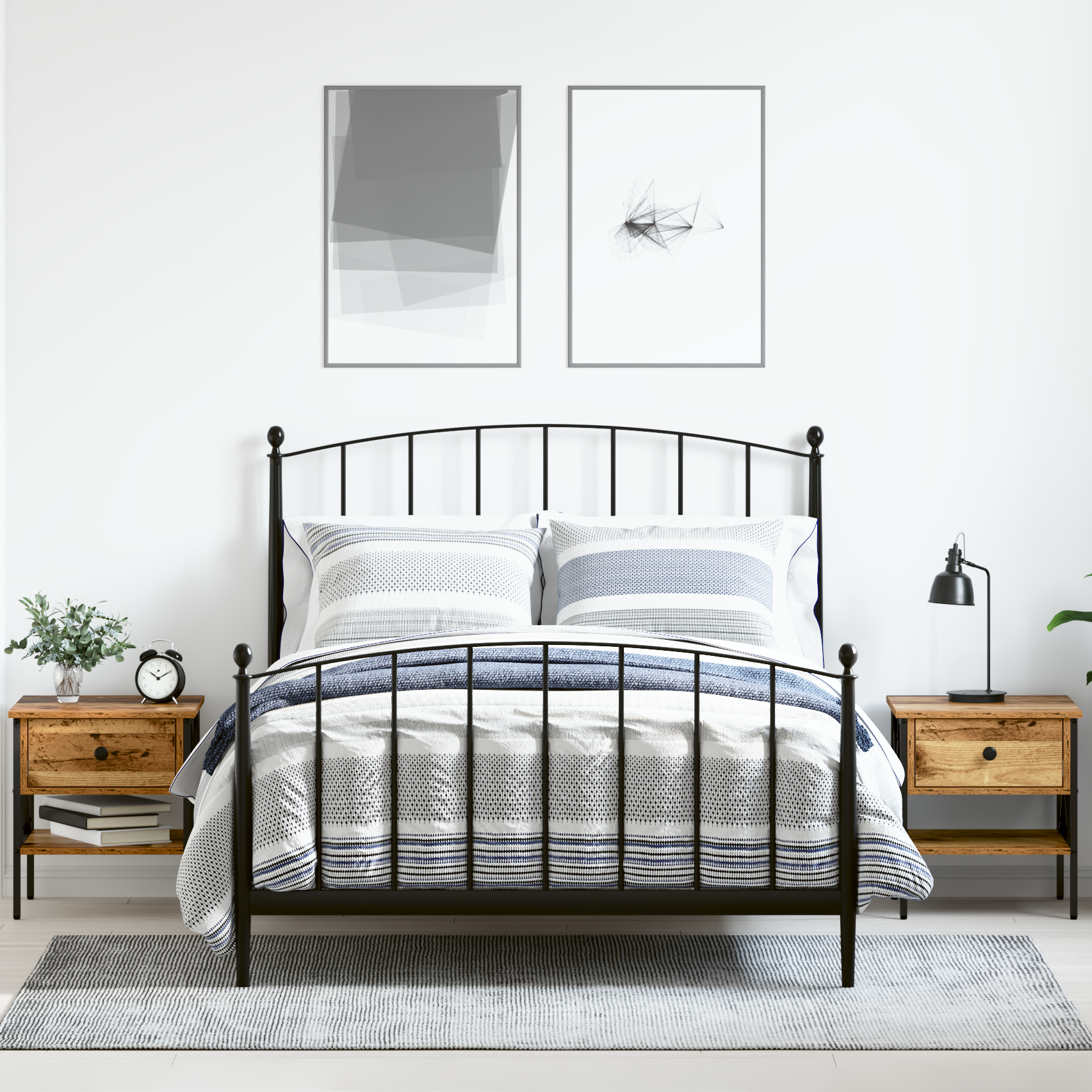 Bedside Tables 2 pcs Old Wood 40x42x45 cm Engineered Wood