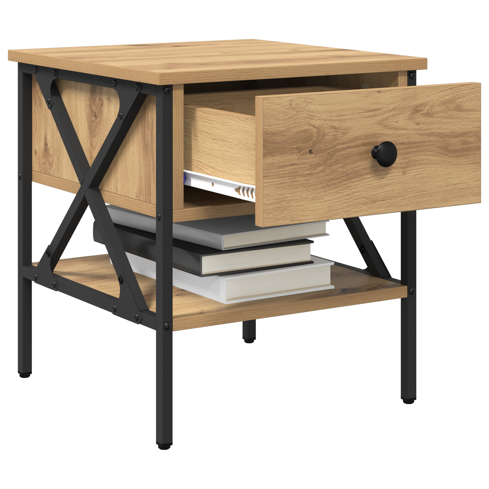 Bedside Tables 2 pcs Artisan Oak 40x42x45 cm Engineered Wood - Image 3