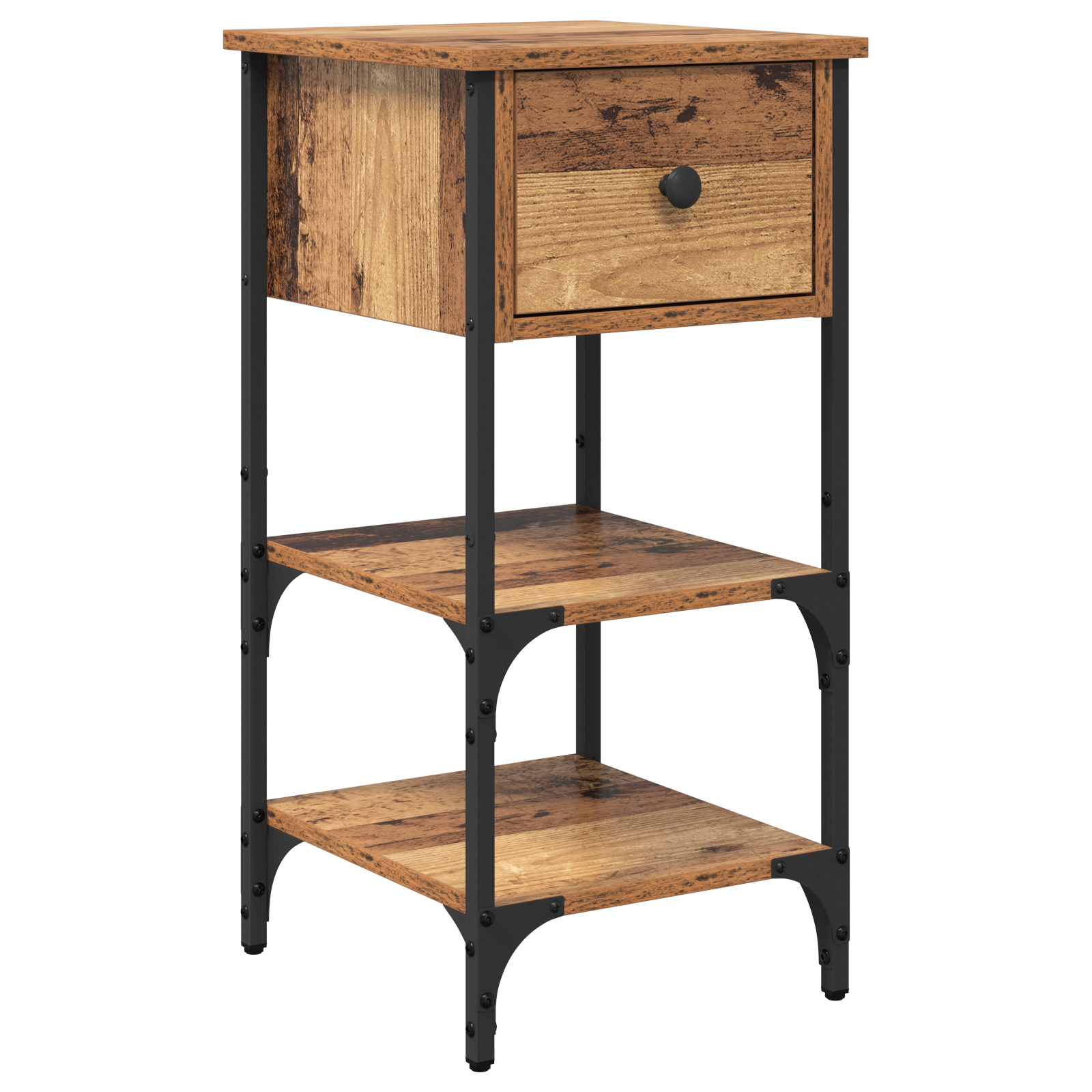 Bedside Cabinet Old Wood 34x36x70 cm Engineered Wood - Image 2