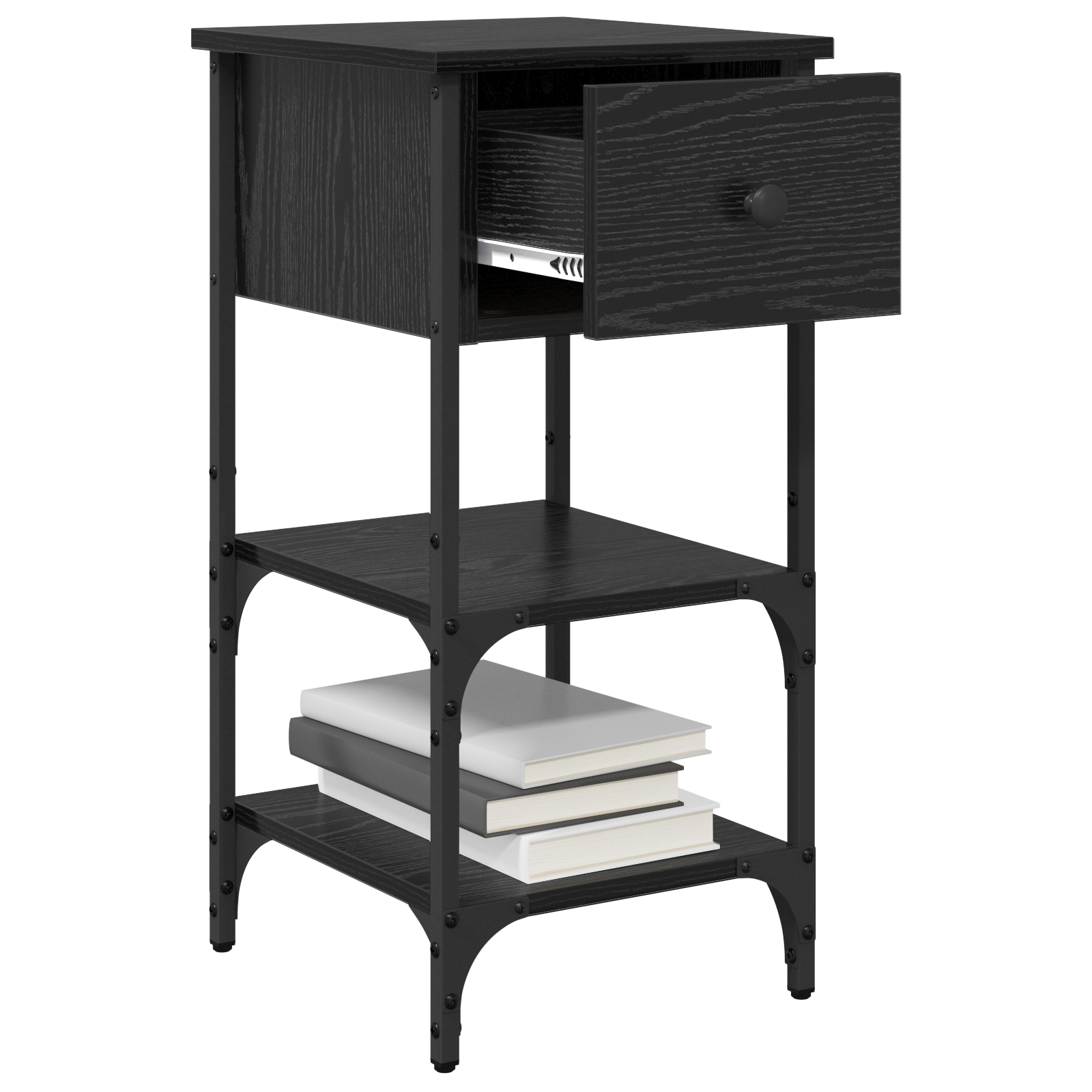 Bedside Cabinets 2 pcs Black Oak 34x36x70 cm Engineered Wood - Image 3