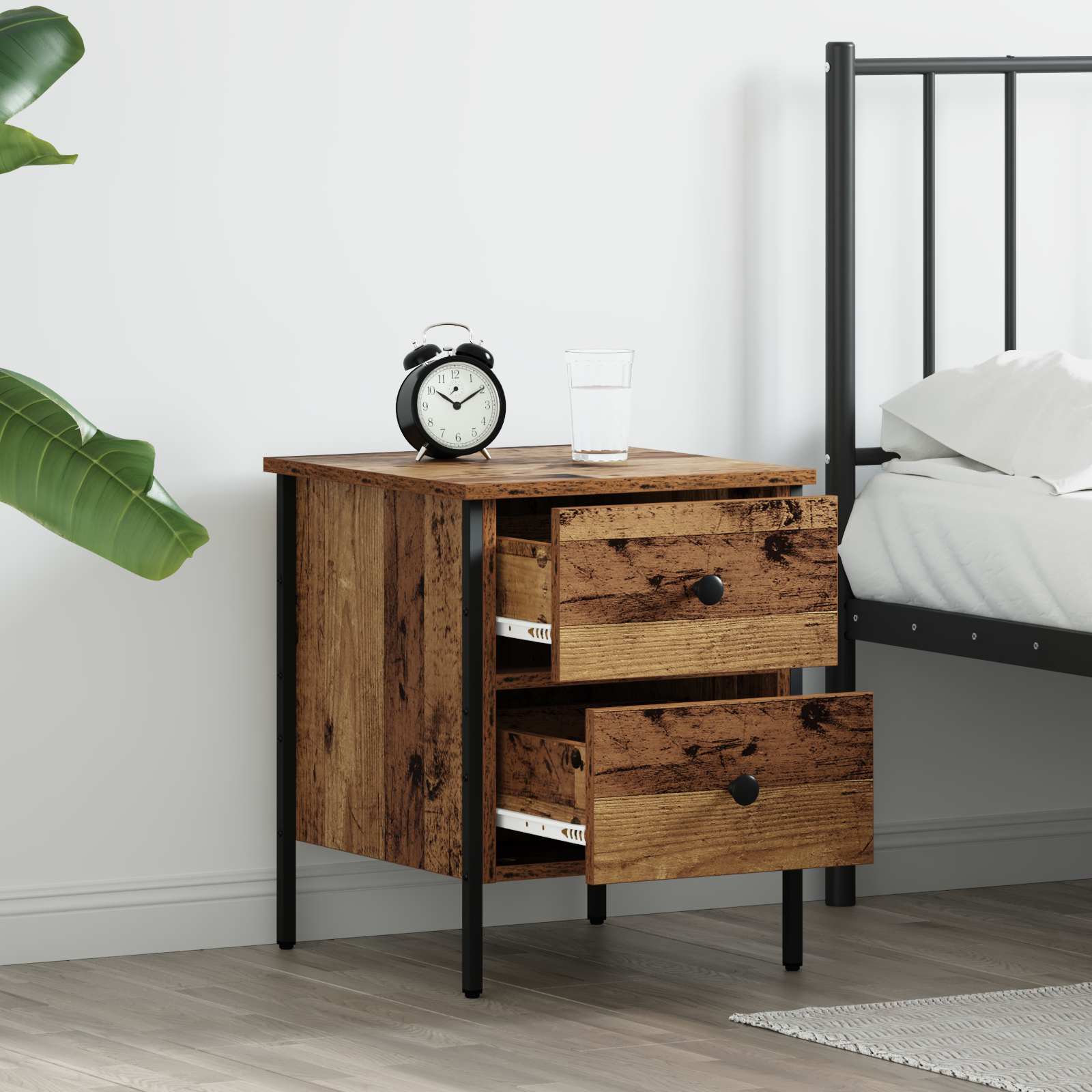 Bedside Cabinet Old Wood 40x42x50 cm Engineered Wood - Image 4
