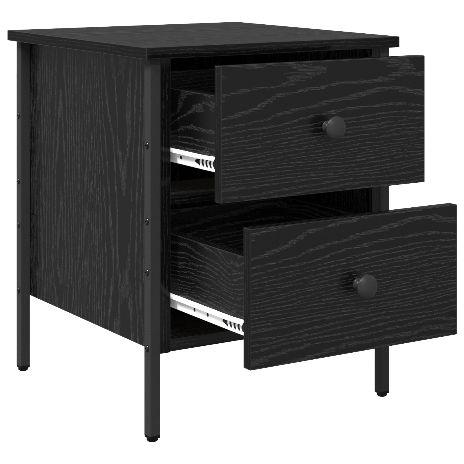 Bedside Cabinet Black Oak 40x42x50 cm Engineered Wood - Image 5