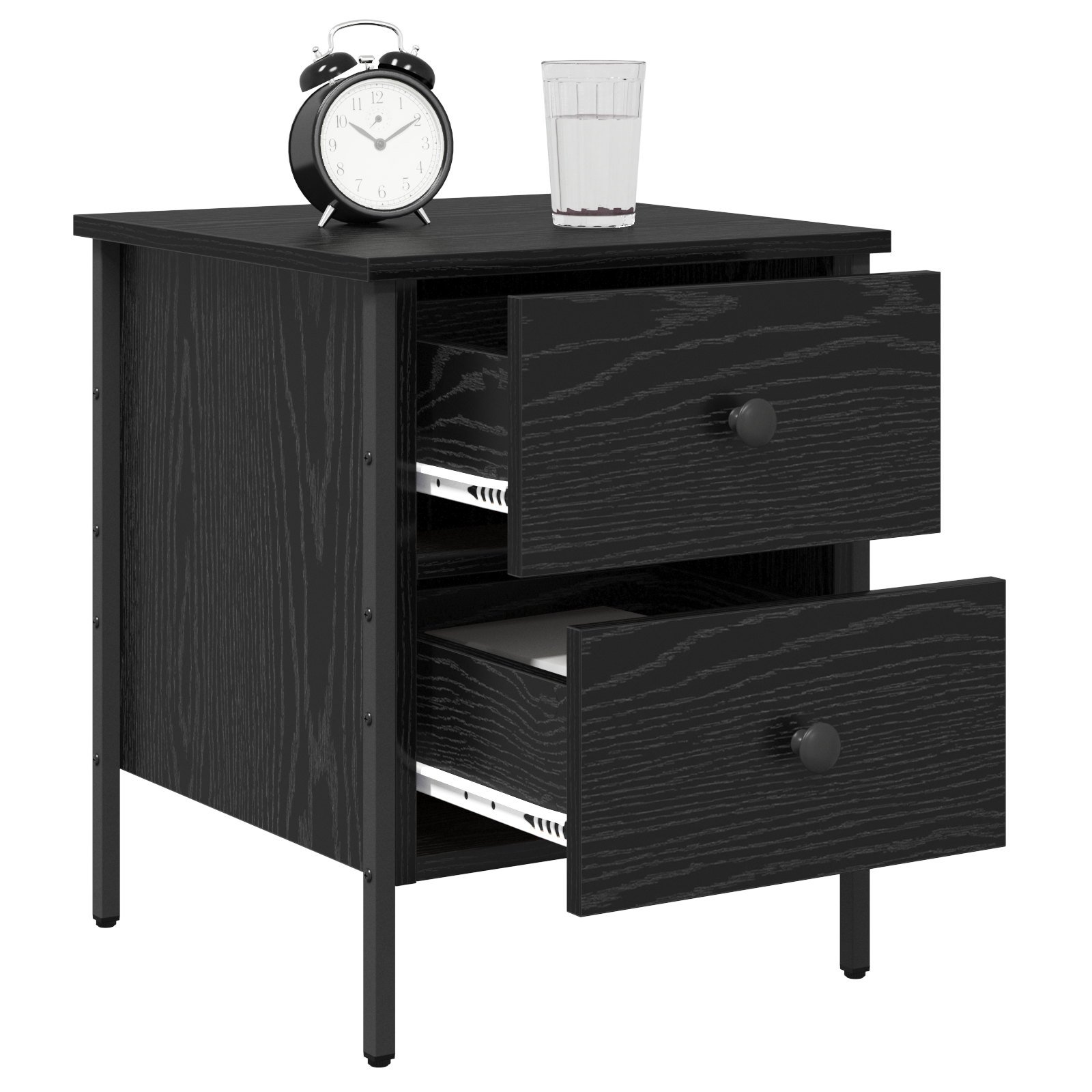 Bedside Cabinet Black Oak 40x42x50 cm Engineered Wood - Image 3