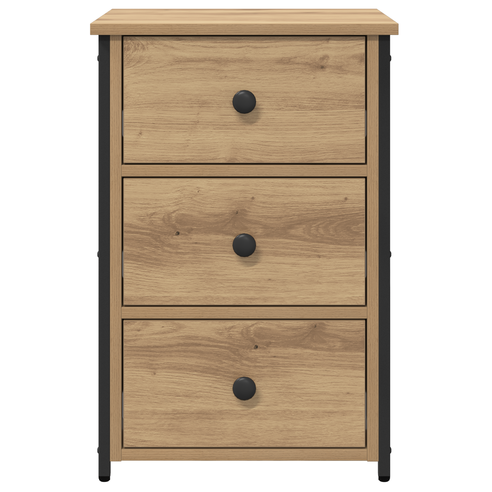 Artisan Oak Bedside Tables Artisan Oak Engineered Wood Compact - Image 7