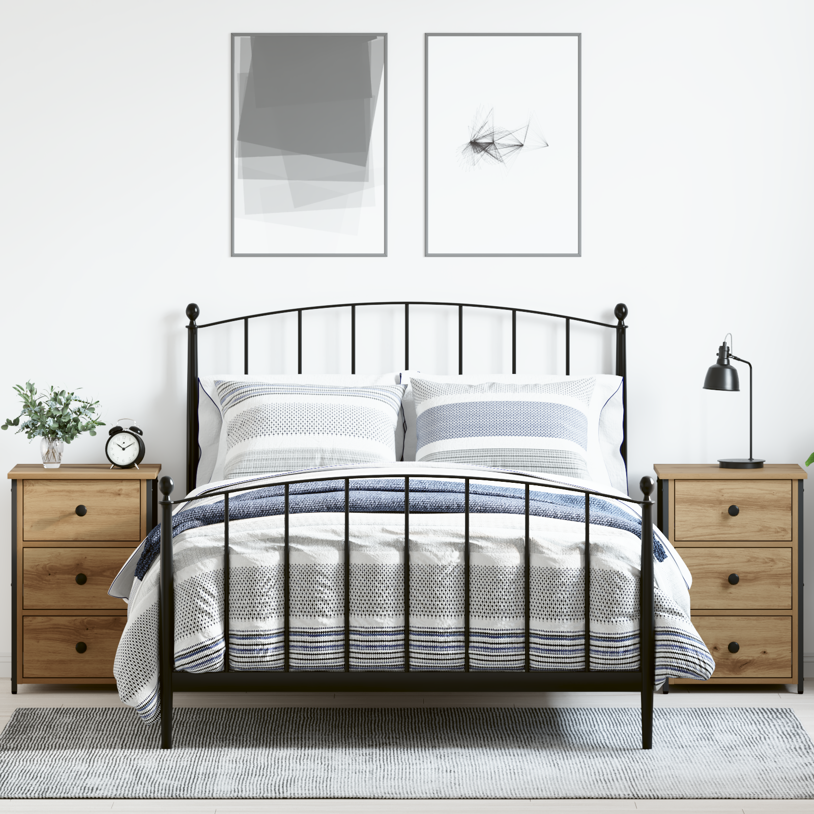 Artisan Oak Bedside Tables Artisan Oak Engineered Wood Compact