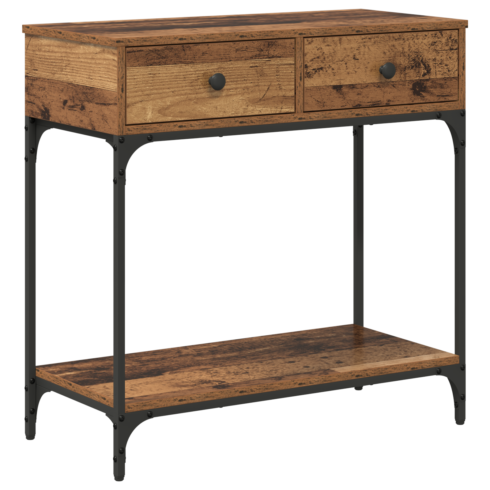 Console Table Old Wood 75x34.5x75 cm Engineered Wood - Image 2