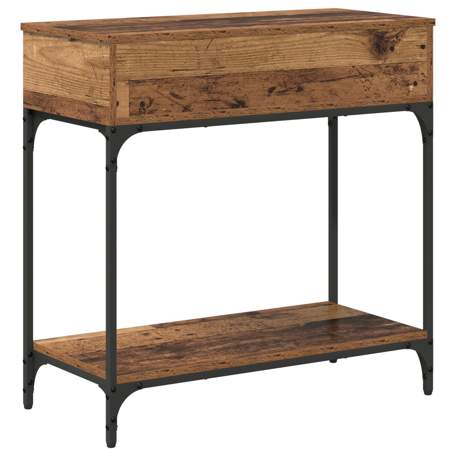 Console Table Old Wood 75x34.5x75 cm Engineered Wood - Image 7