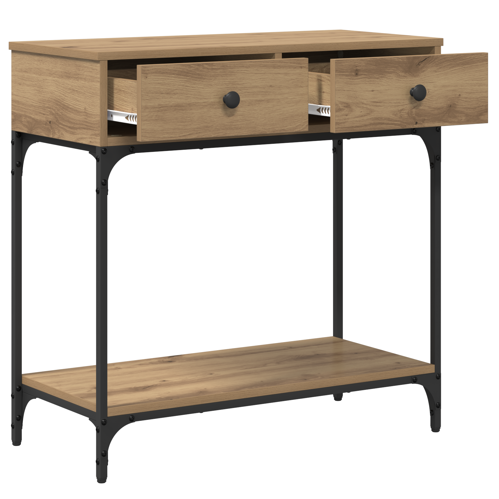 Console Table Artisan Oak 75x34.5x75 cm Engineered Wood - Image 4