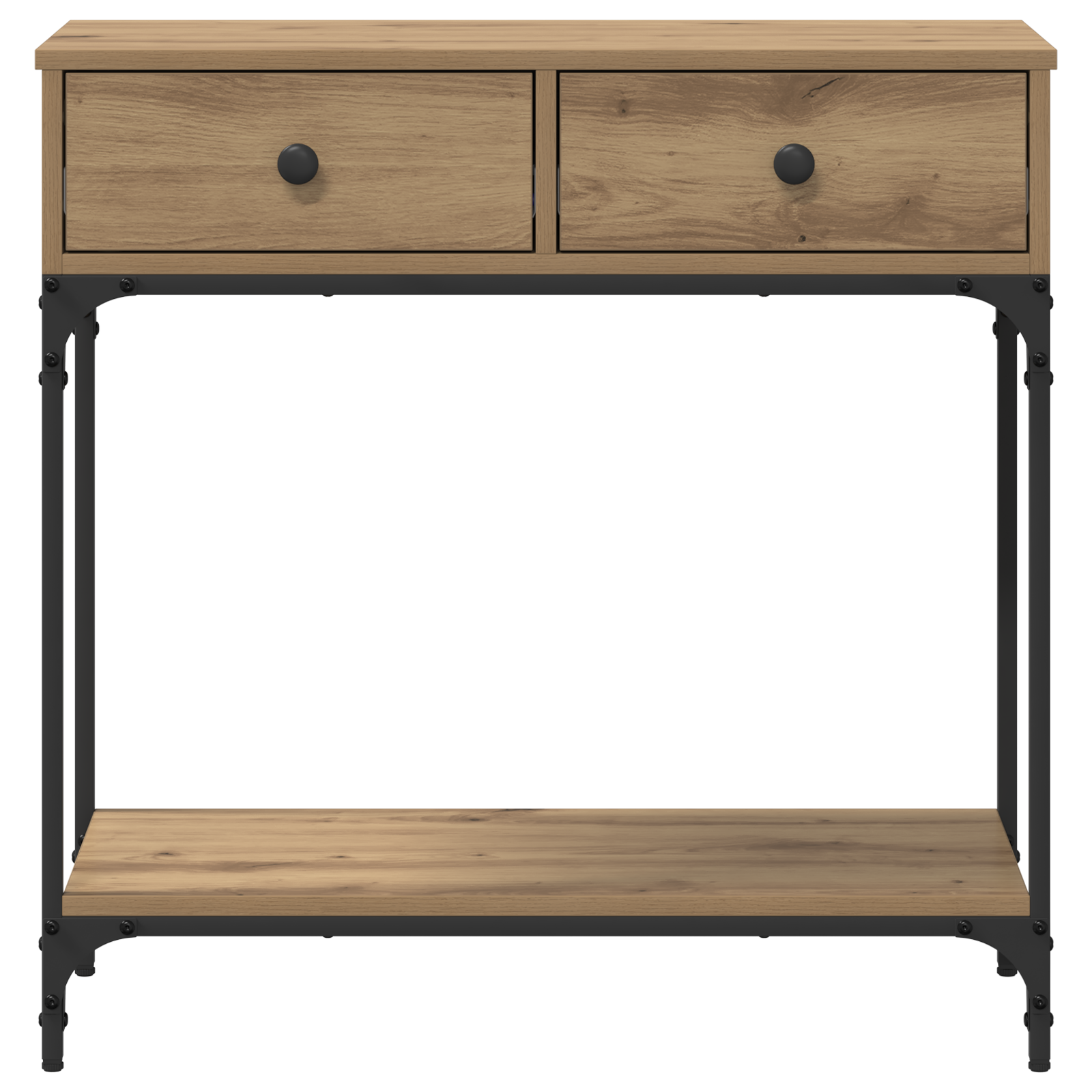 Console Table Artisan Oak 75x34.5x75 cm Engineered Wood - Image 5