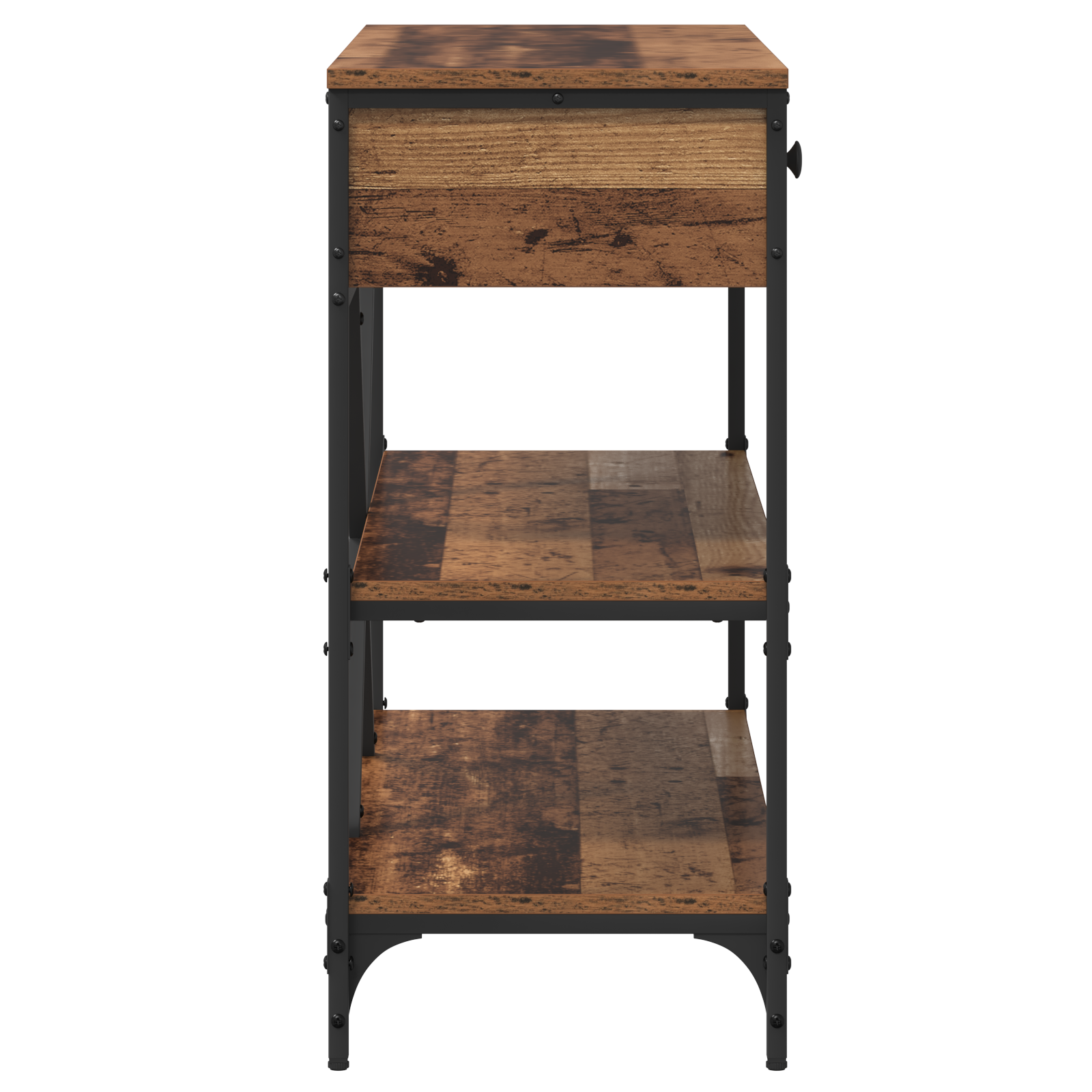 Console Table Old Wood 100x34.5x75 cm Engineered Wood - Image 6