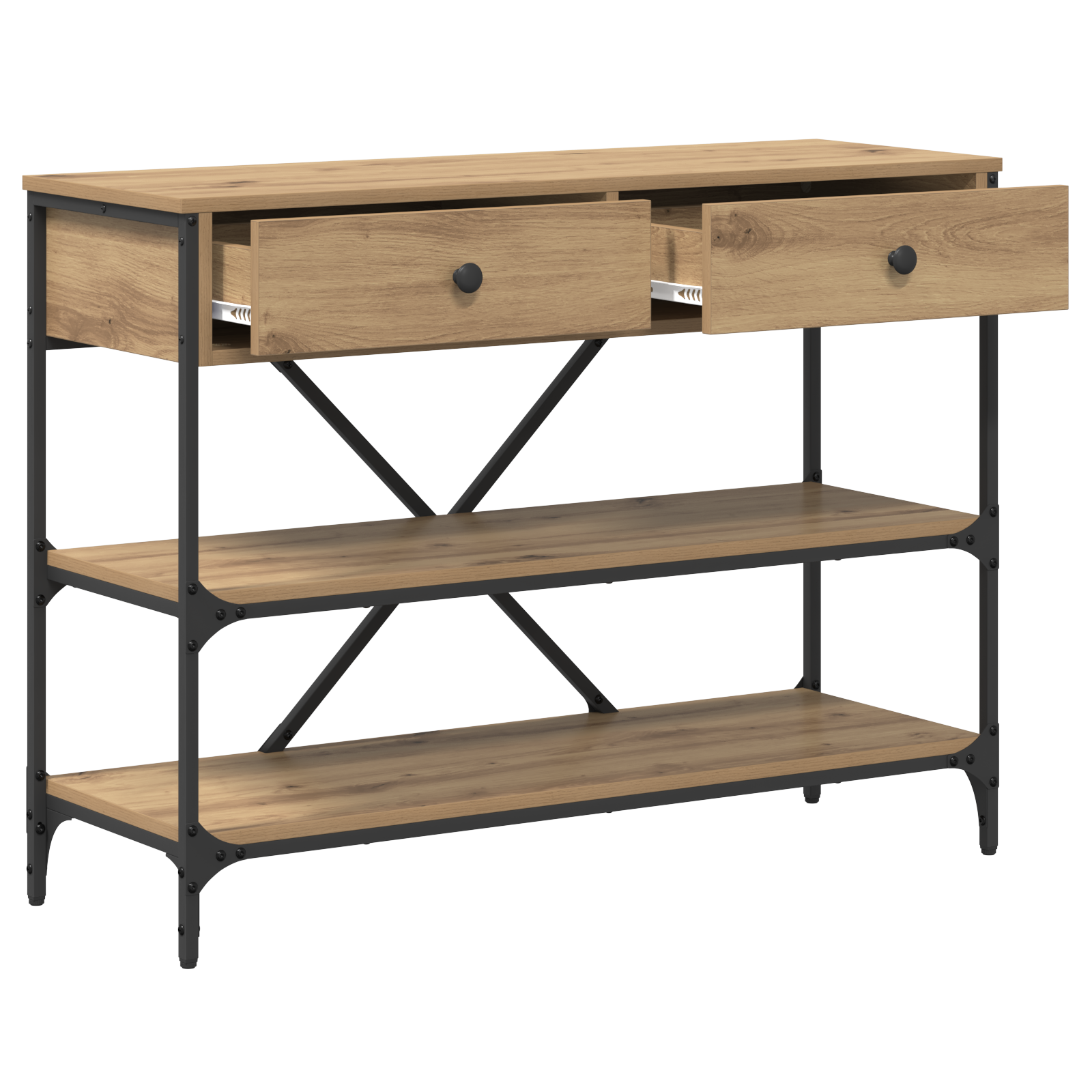 Console Table Artisan Oak 100x34.5x75 cm Engineered Wood - Image 4