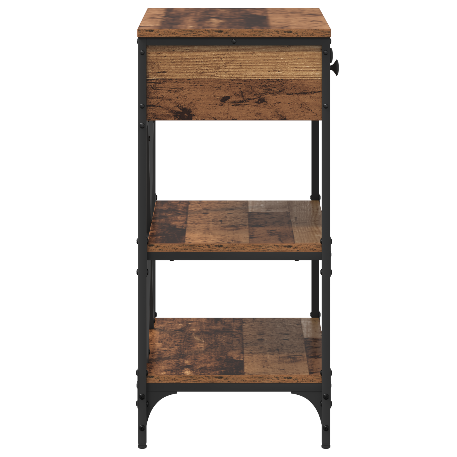 Console Table Old Wood 75x34.5x75 cm Engineered Wood - Image 6