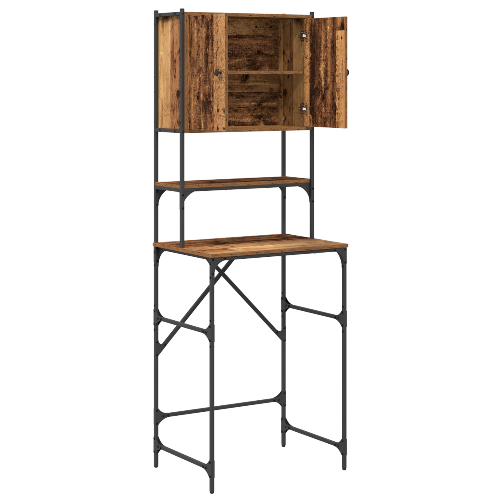 Washing Machine Cabinet Old Wood 68x48.5x194 cm - Image 5