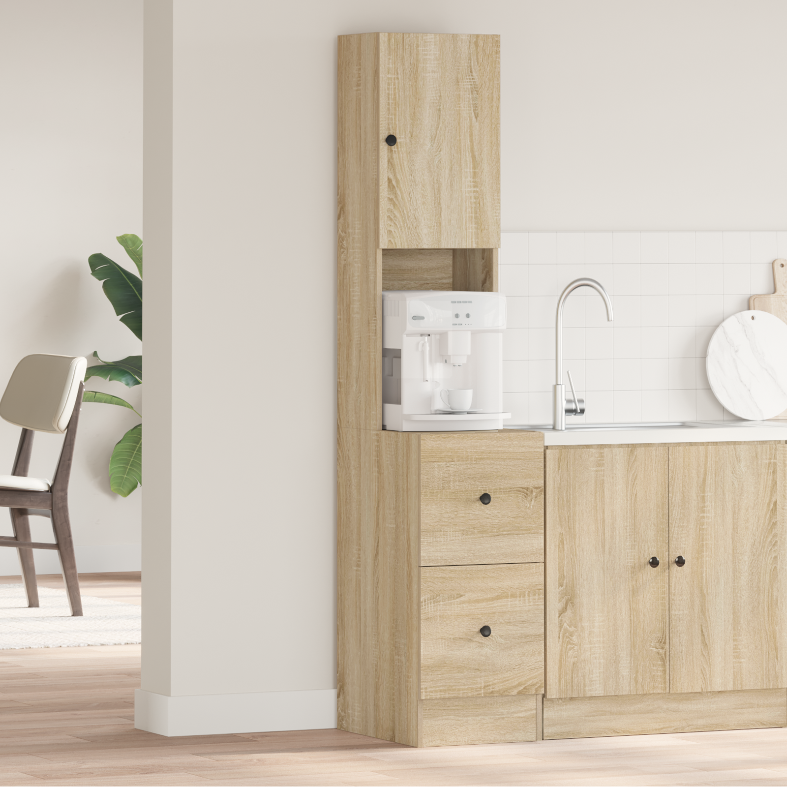 Kitchen Cabinet Sonoma Oak 35x50x180 cm Engineered Wood