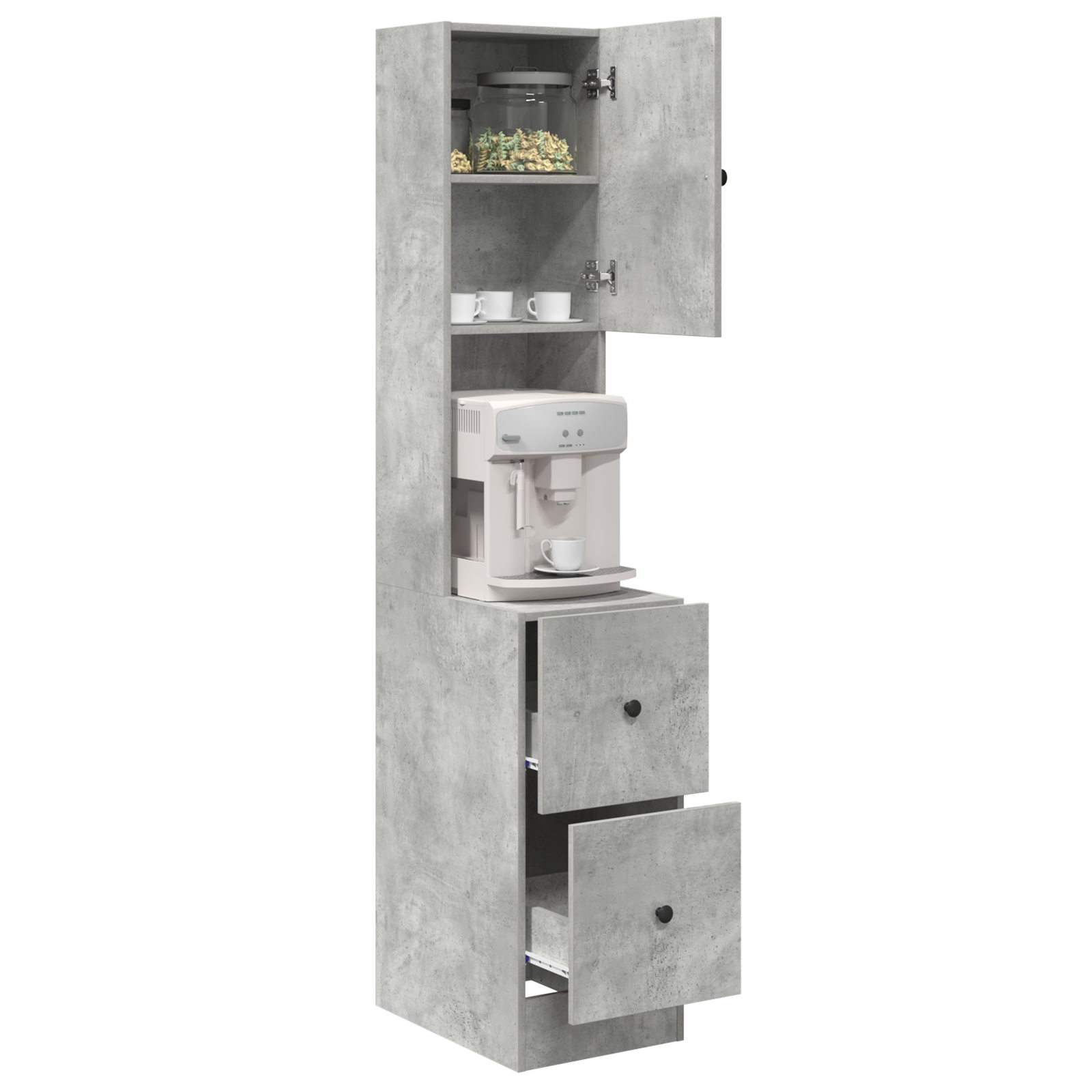 Kitchen Cabinet Concrete Grey 35x50x180 cm Engineered Wood - Image 3