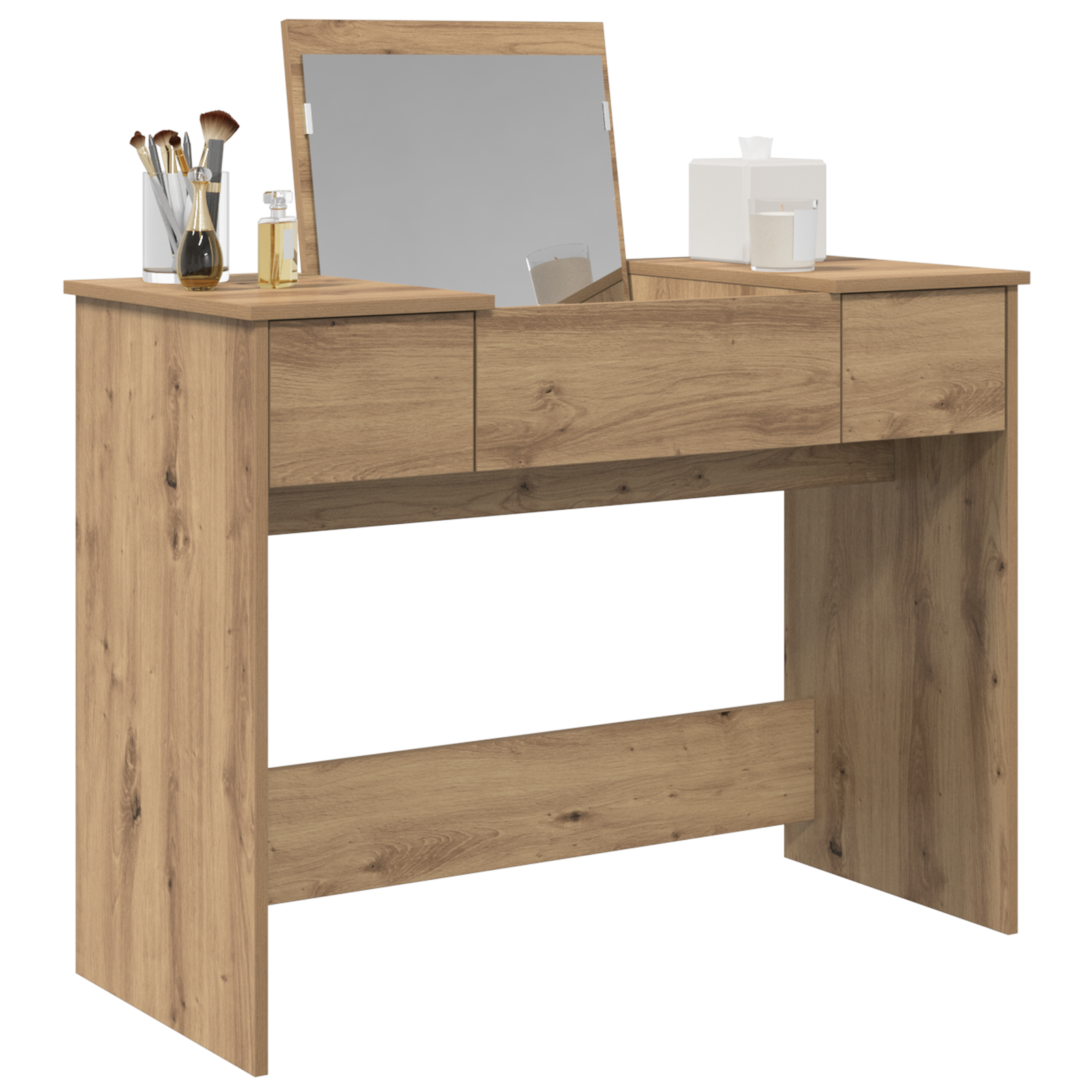 Dressing Table with Mirror Artisan Oak 100x45x76 cm - Image 3