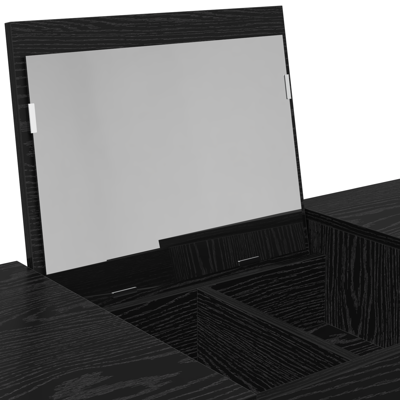 Dressing Table with Mirror Black Oak 100x45x76 cm - Image 10