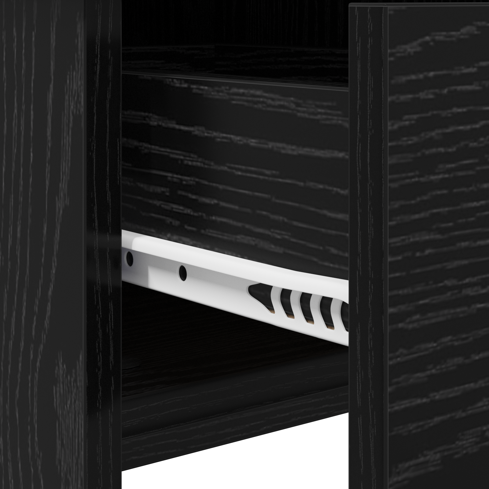 Dressing Table with Mirror Black Oak 100x45x76 cm - Image 11