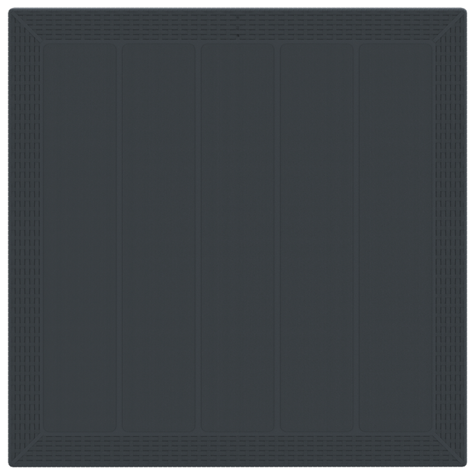 Garden Table Anthracite 100x100x73 cm Poly Rattan - Image 6