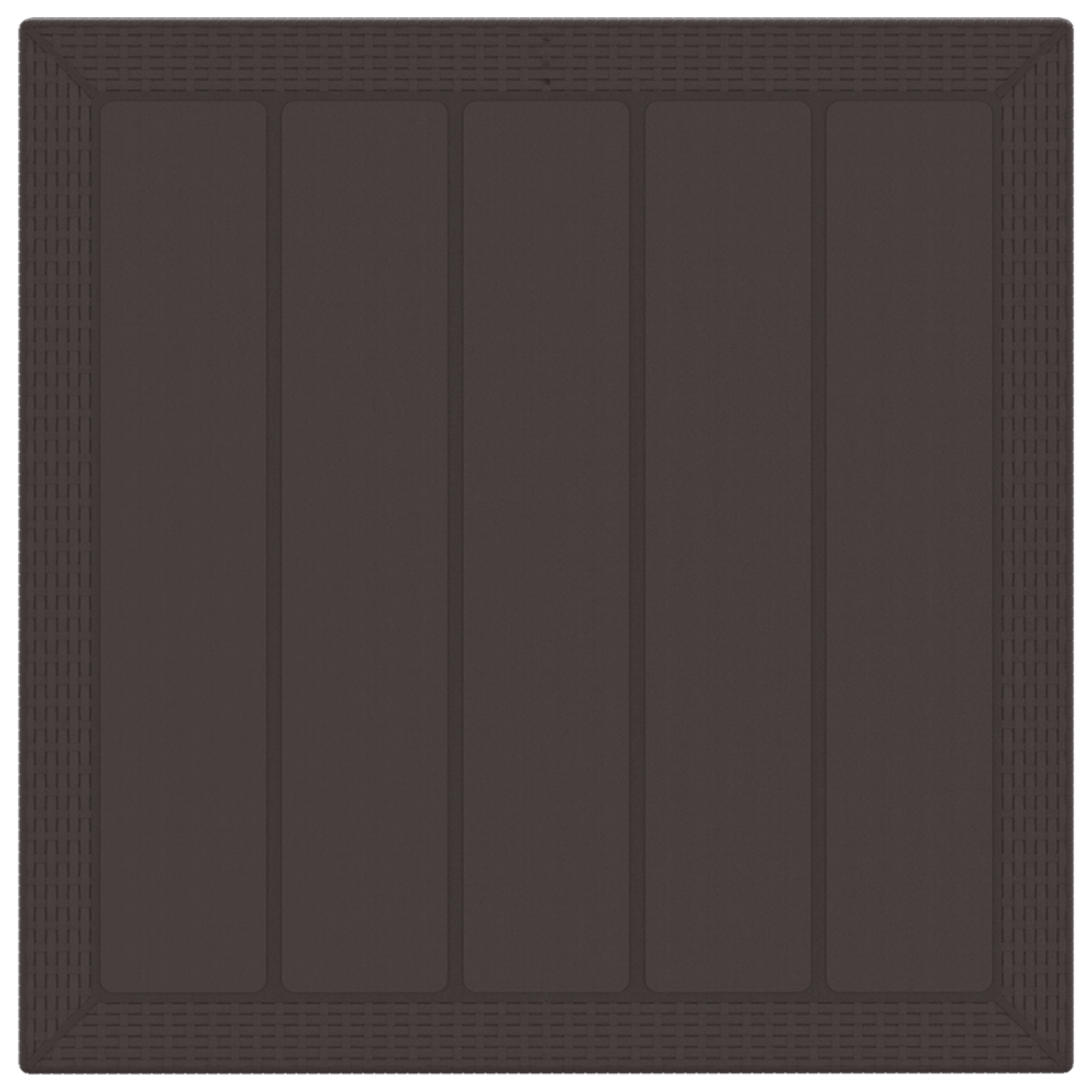 Garden Table Brown 100x100x73 cm Poly Rattan - Image 7