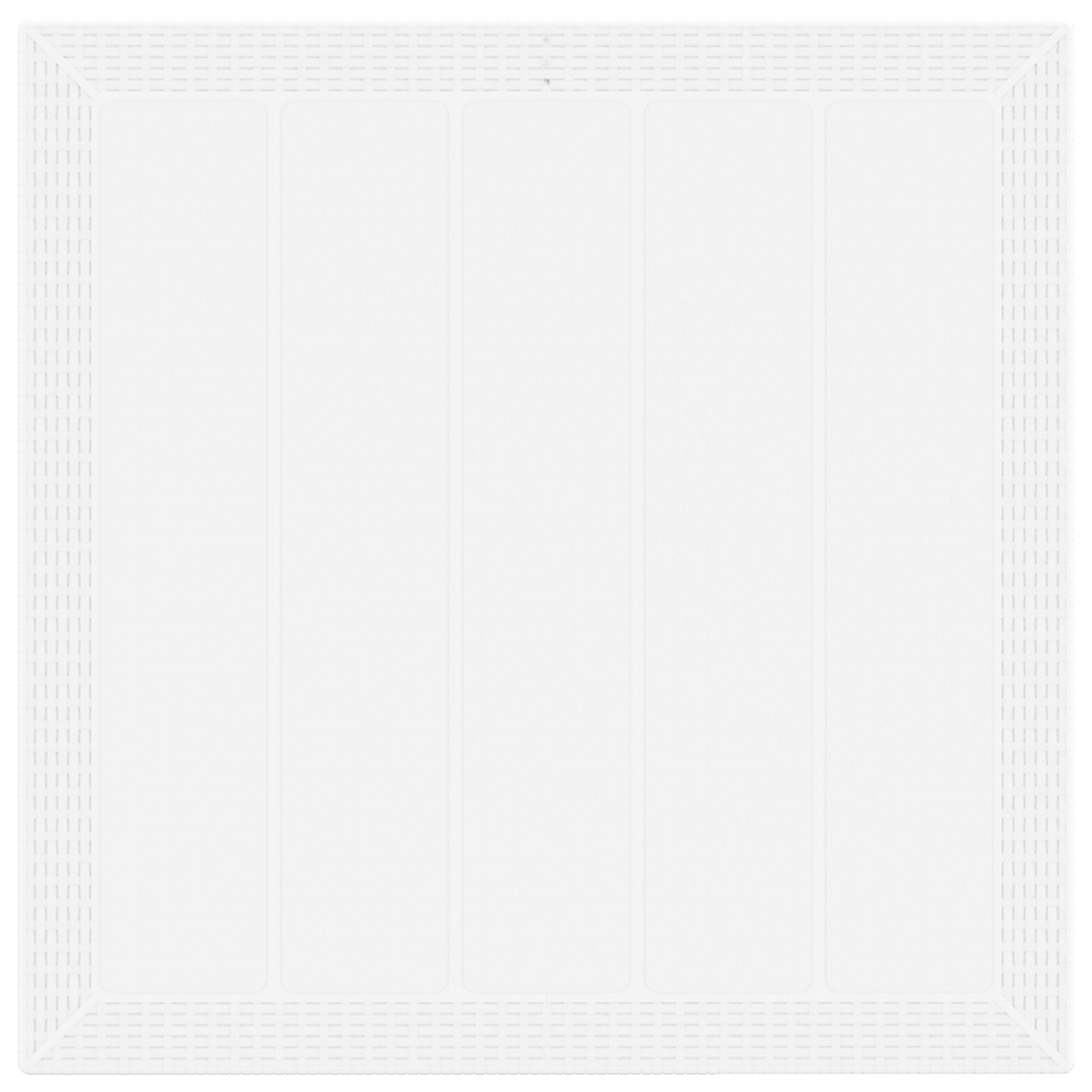 Garden Table White 100x100x73 cm Poly Rattan - Image 7