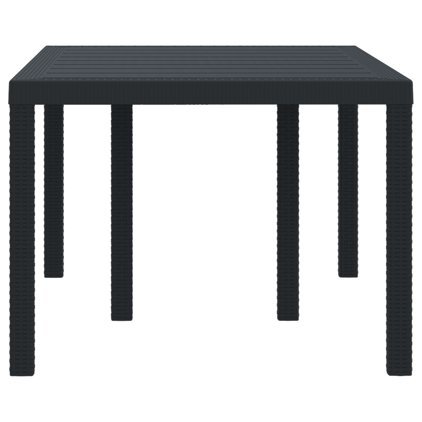 Garden Table Anthracite 150x100x73 cm Poly Rattan - Image 6