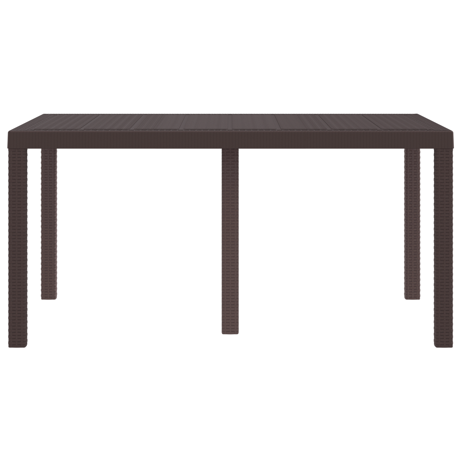 Garden Table Brown 150x100x73 cm Poly Rattan - Image 5