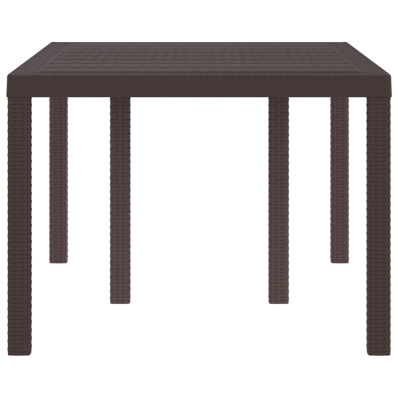 Garden Table Brown 150x100x73 cm Poly Rattan - Image 6