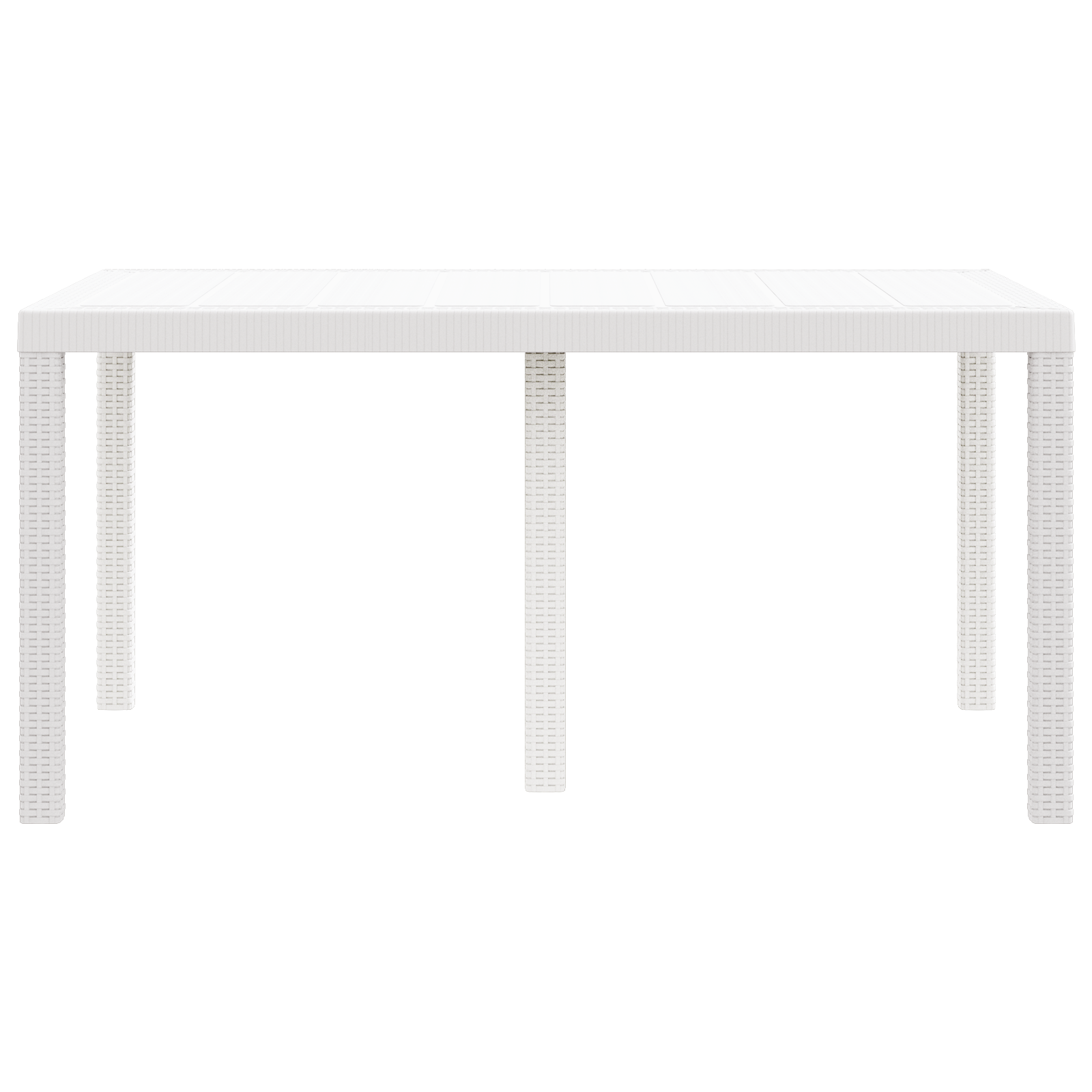 Garden Table White 150x100x73 cm Poly Rattan - Image 4