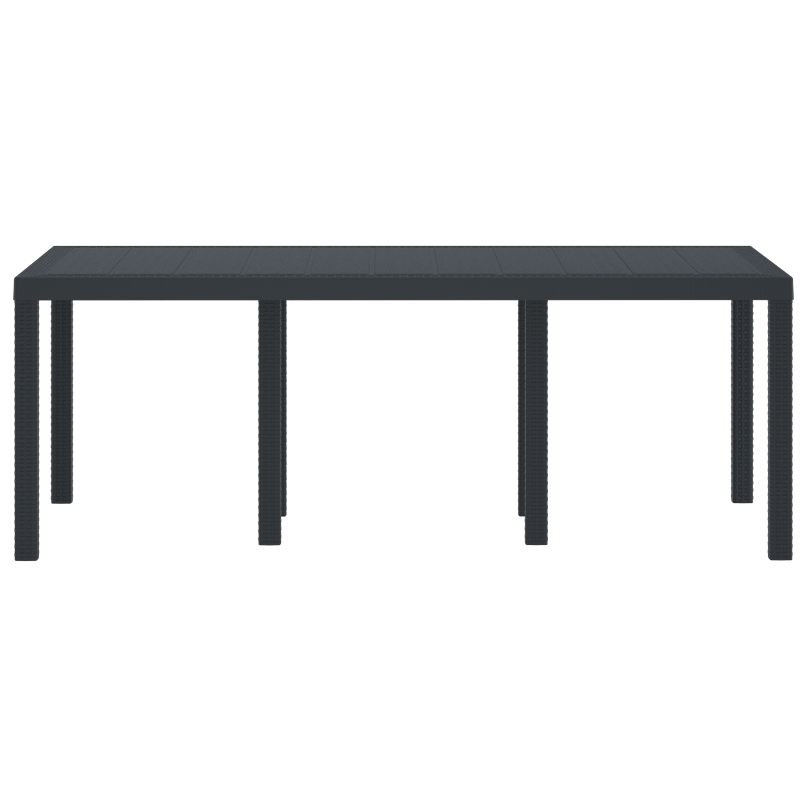 Garden Table Anthracite 200x100x73 cm Poly Rattan - Image 5