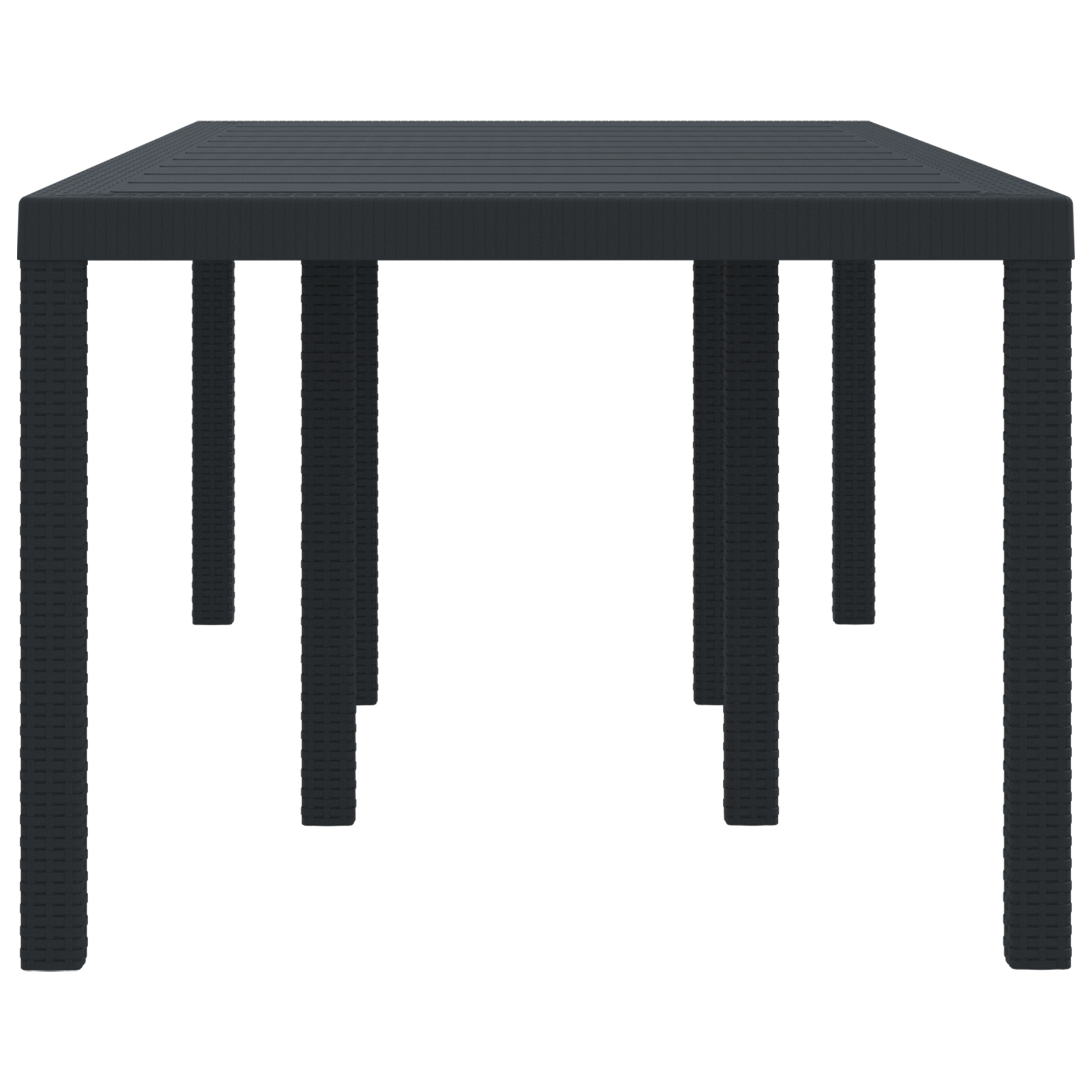Garden Table Anthracite 200x100x73 cm Poly Rattan - Image 6