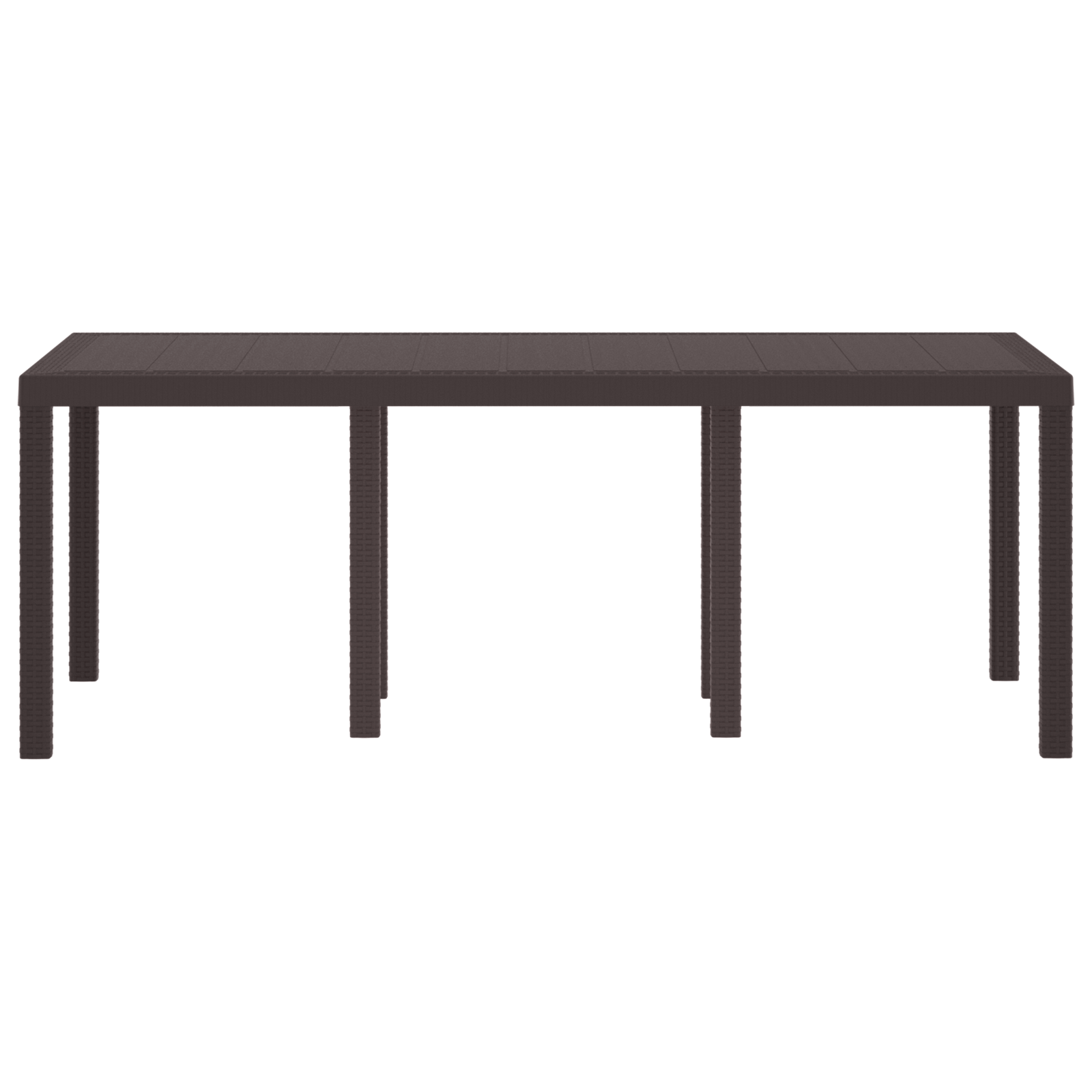 Garden Table Brown 200x100x73 cm Poly Rattan - Image 5