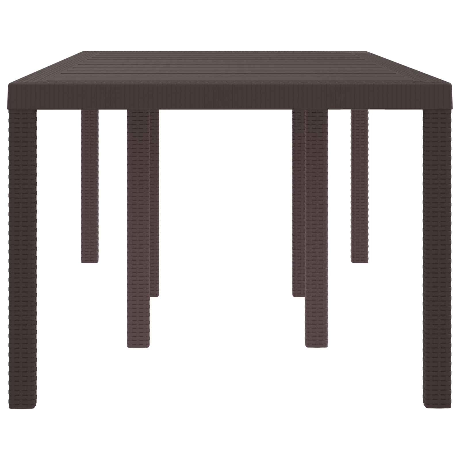 Garden Table Brown 200x100x73 cm Poly Rattan - Image 6