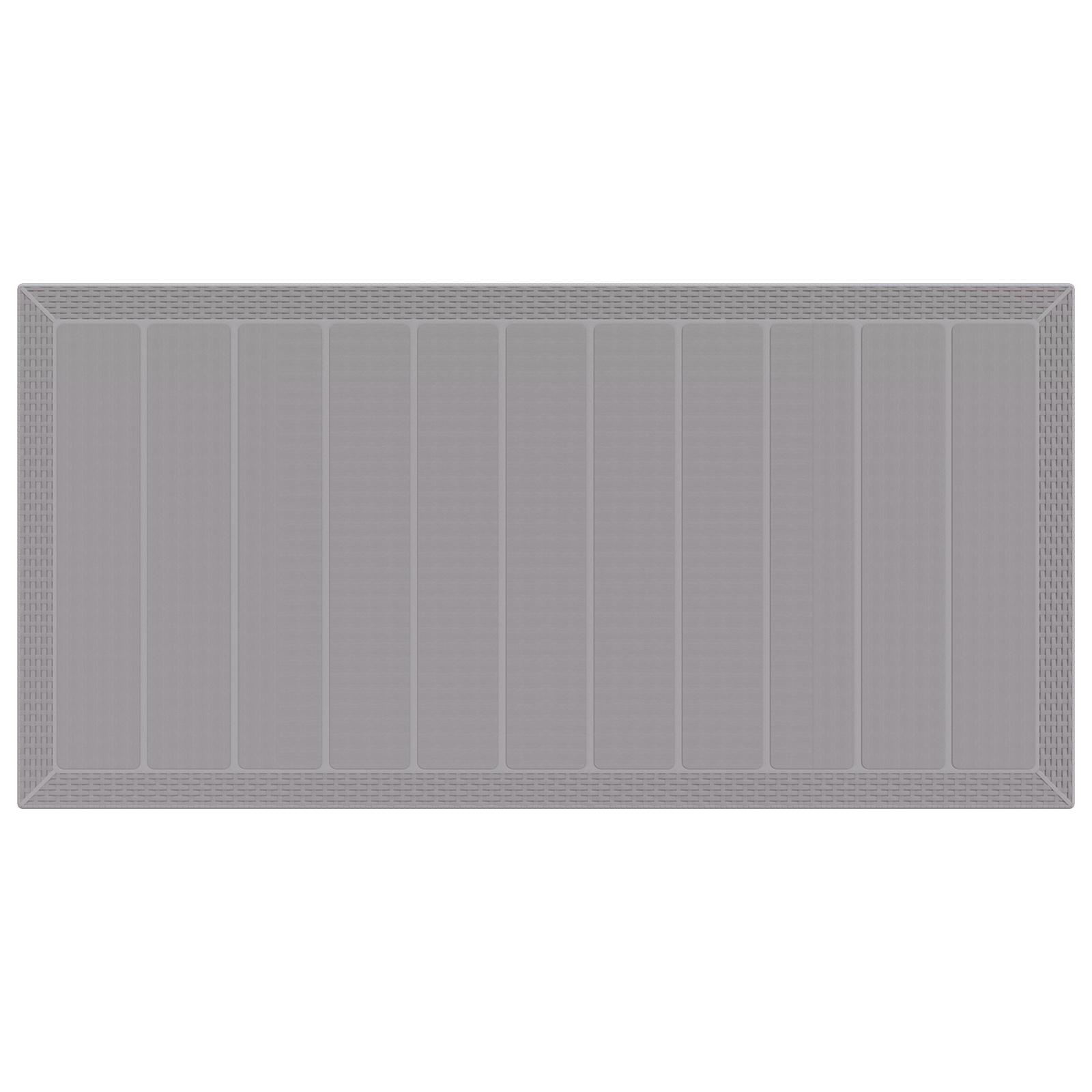 Garden Table Light Grey 200x100x73 cm Poly Rattan - Image 7