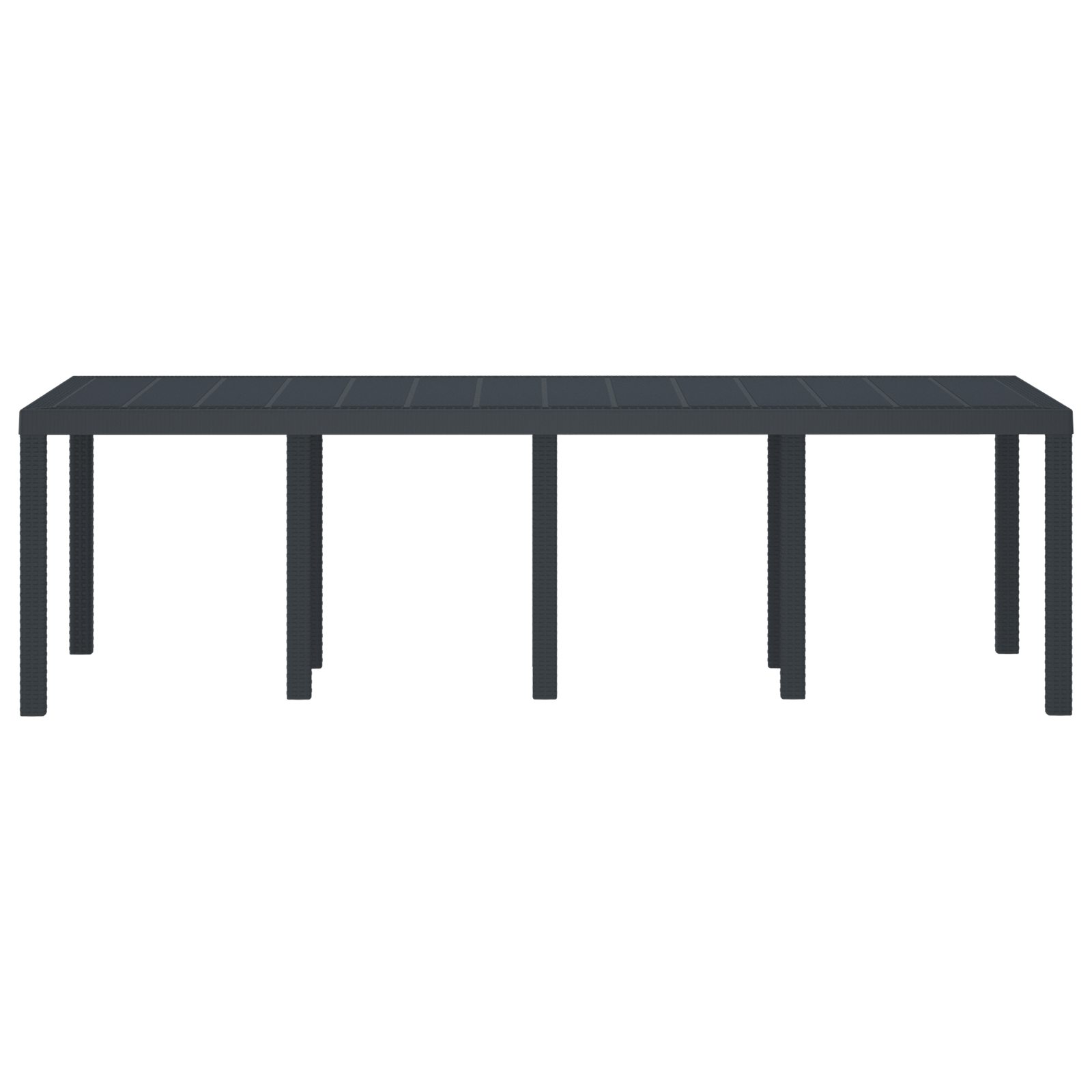 Garden Table Anthracite 250x100x73 cm Poly Rattan - Image 5