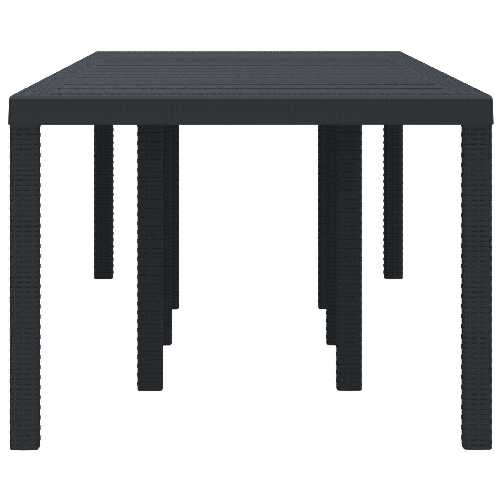 Garden Table Anthracite 250x100x73 cm Poly Rattan - Image 6