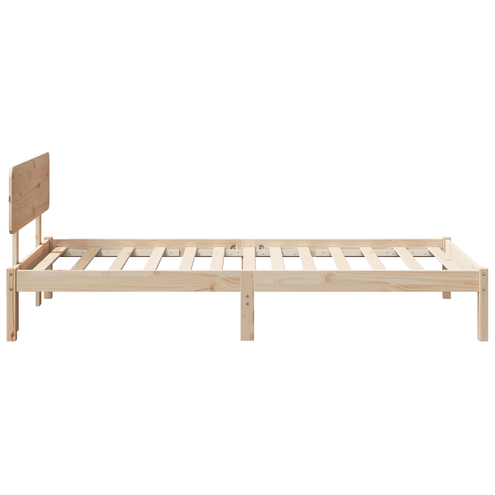 Bed Frame with Headboard 90x190 cm Solid Pine Wood - Image 7