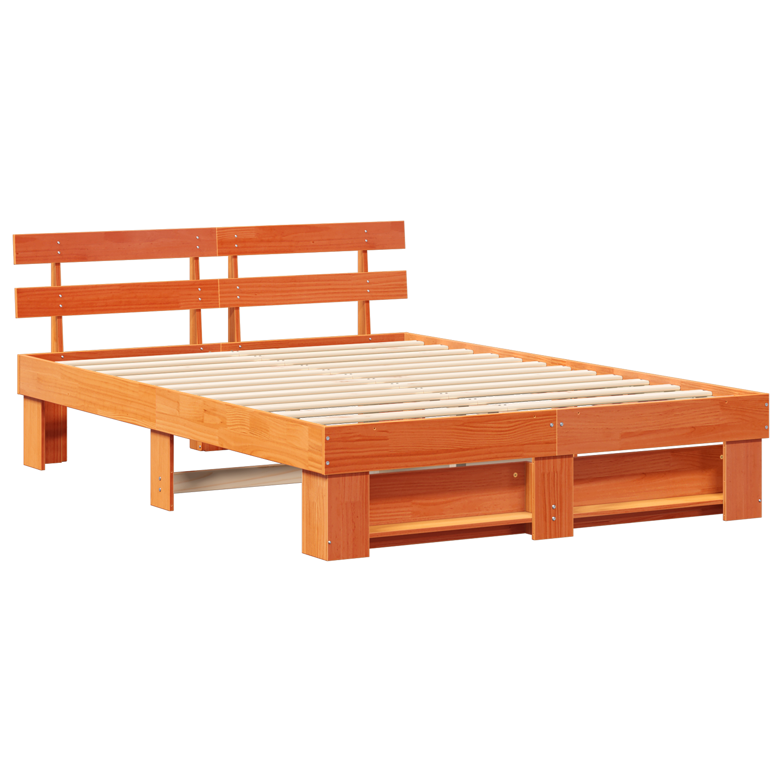 Bedframe Wasbruin 160 x 200 cm Massief grenenhout