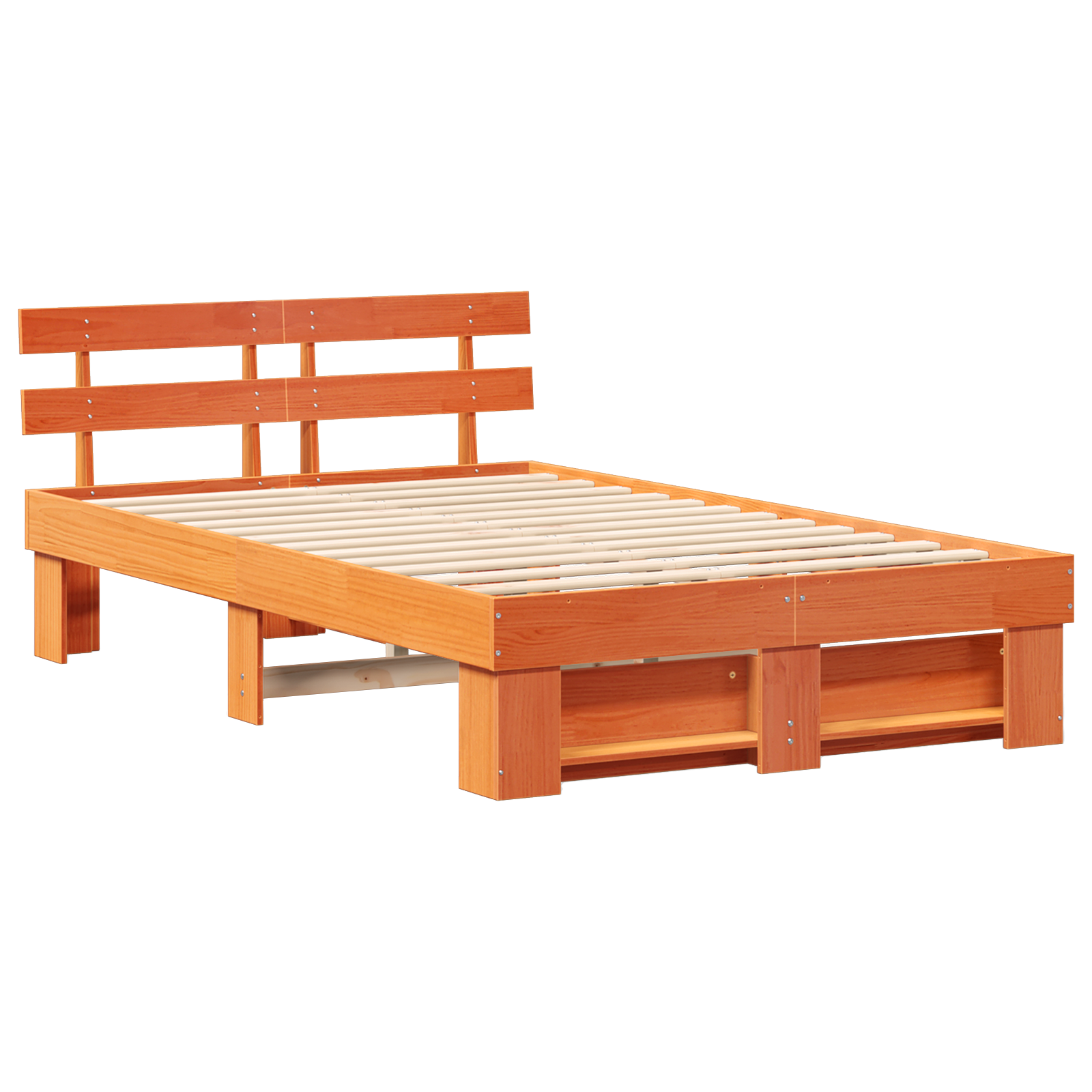 Bedframe Wasbruin 120 x 190 cm Massief grenenhout