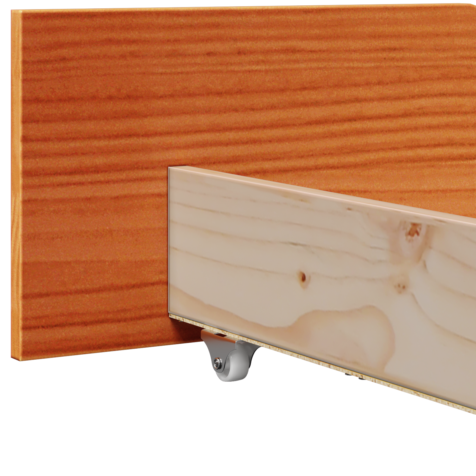 Bedframe met lade Wasbruin 100 x 200 cm Massief grenenhout
