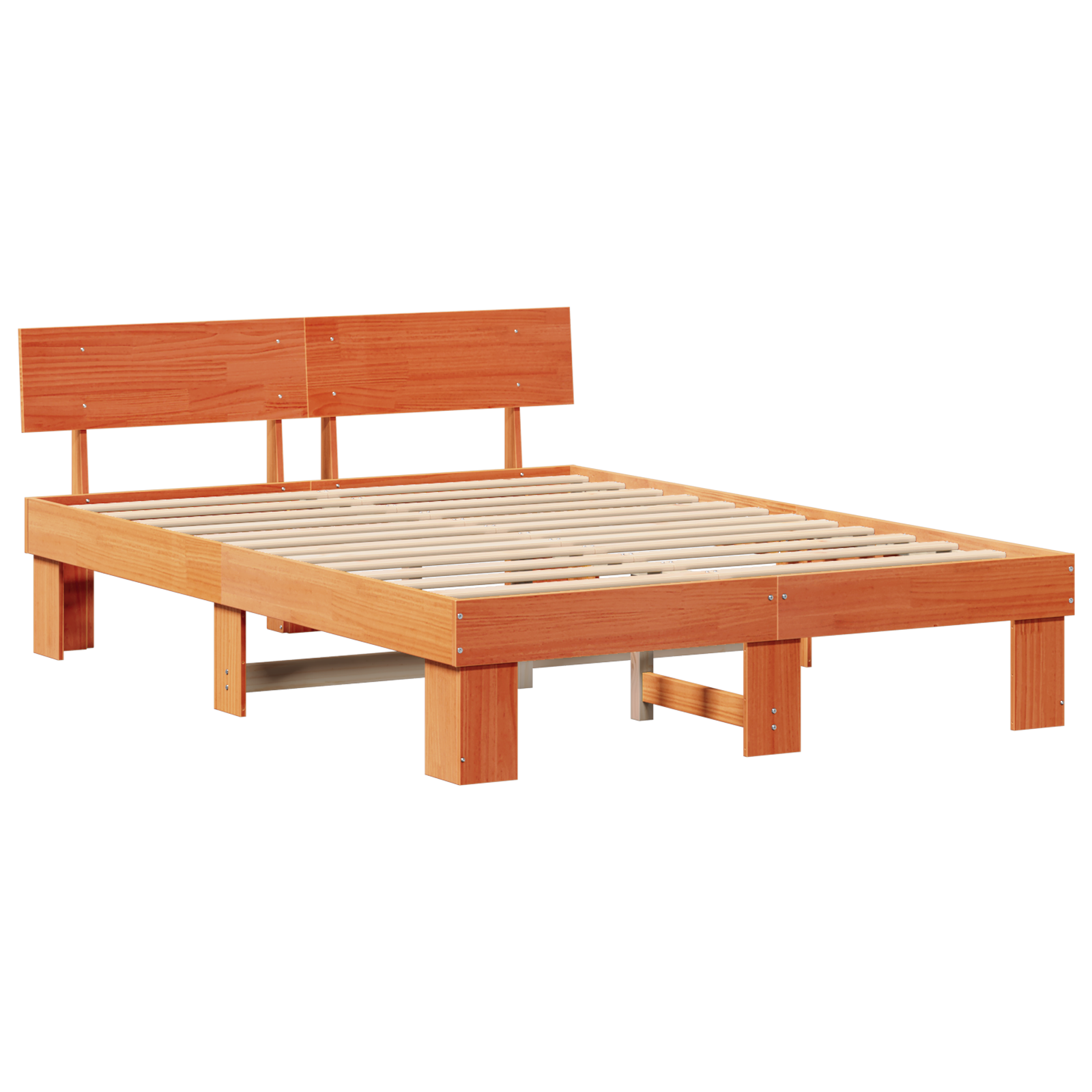 Bedframe Wasbruin 140 x 200 cm Massief grenenhout