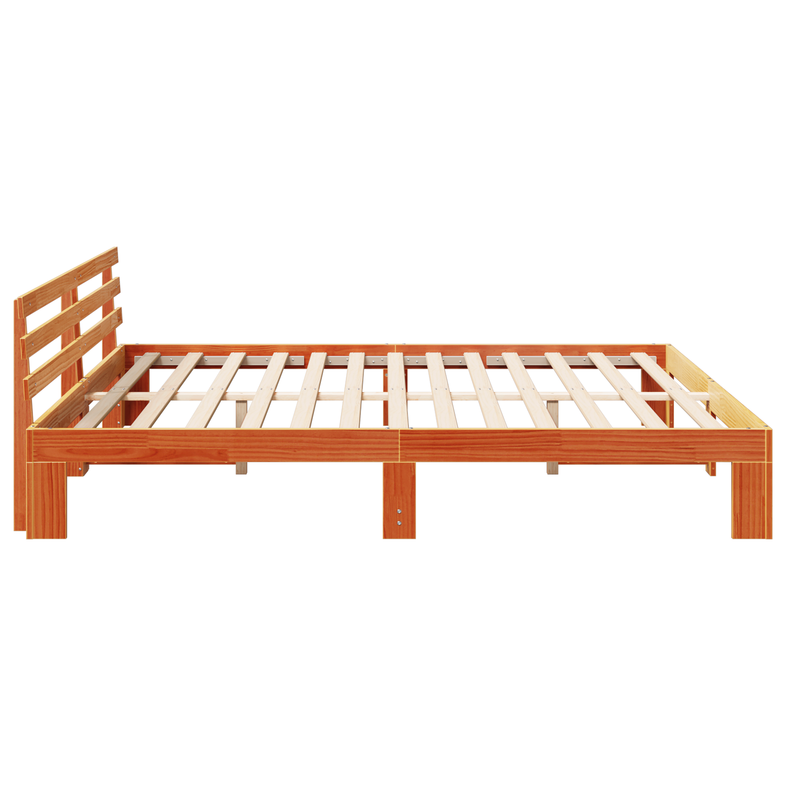 Pine Wood Bed Frame Wax brown Solid wood 180 x 200 cm - Image 7