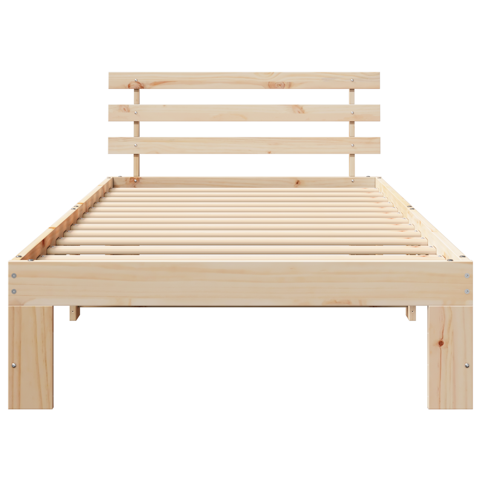 Pine Wood Bed Frame Natural wood Solid Pine wood 90 x 190 cm - Image 6